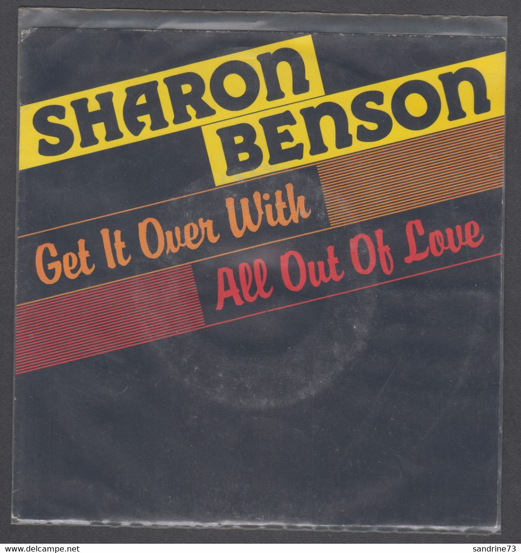 Disque Vinyle 45t - Sharon Benson - Get It Over With - Dance, Techno En House