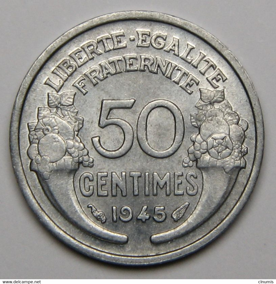 50 Centimes Morlon, Aluminium, 1945 - Gouvernement Provisoire De La République Française - 50 Centimes