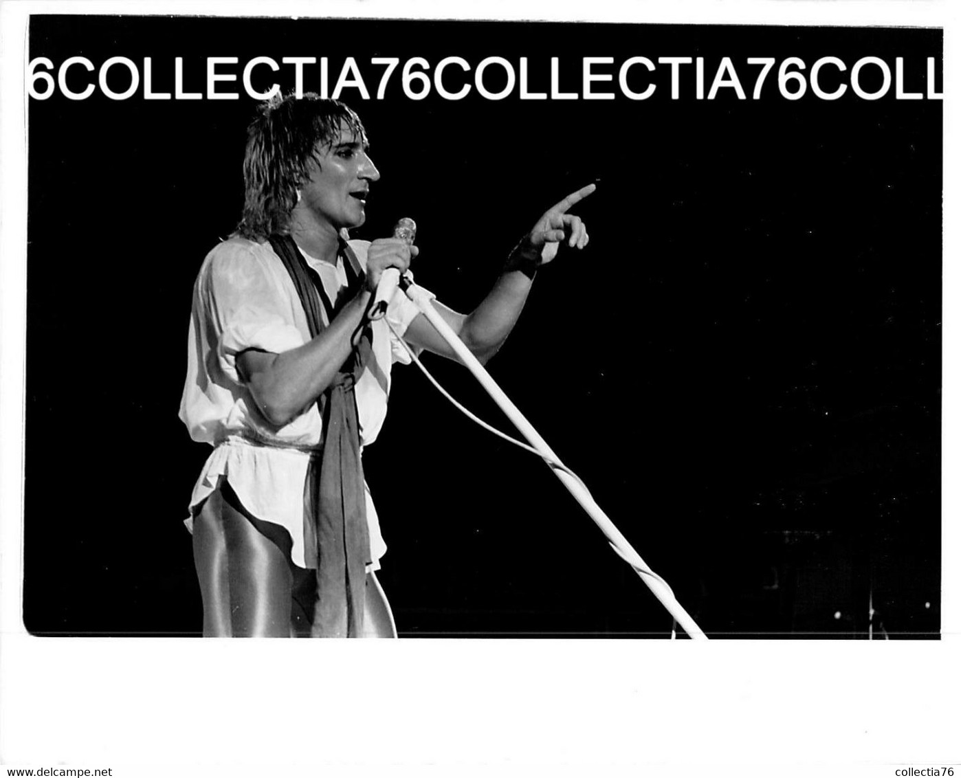 RARE PHOTO ROD STEWART JAPAN TOUR 1981 LOT DE 17 NOIR BLANC WHITE BLACK - Photographs