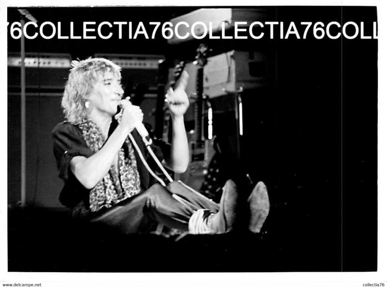 RARE PHOTO ROD STEWART JAPAN TOUR 1981 LOT DE 17 NOIR BLANC WHITE BLACK