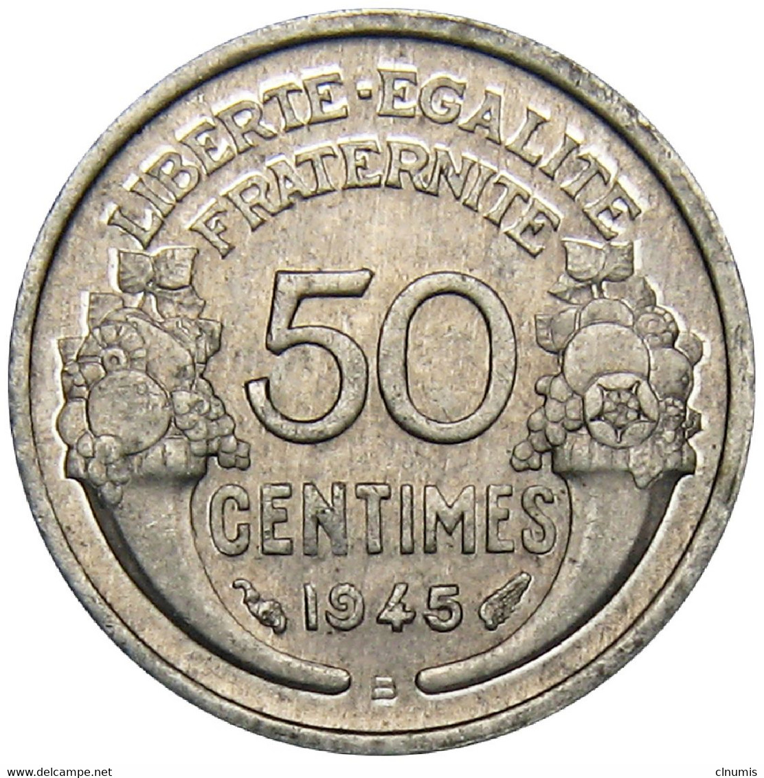 50 Centimes Morlon, Aluminium, 1945 B (Beaumont-le-Roger) - Gouvernement Provisoire De La République Française - 50 Centimes