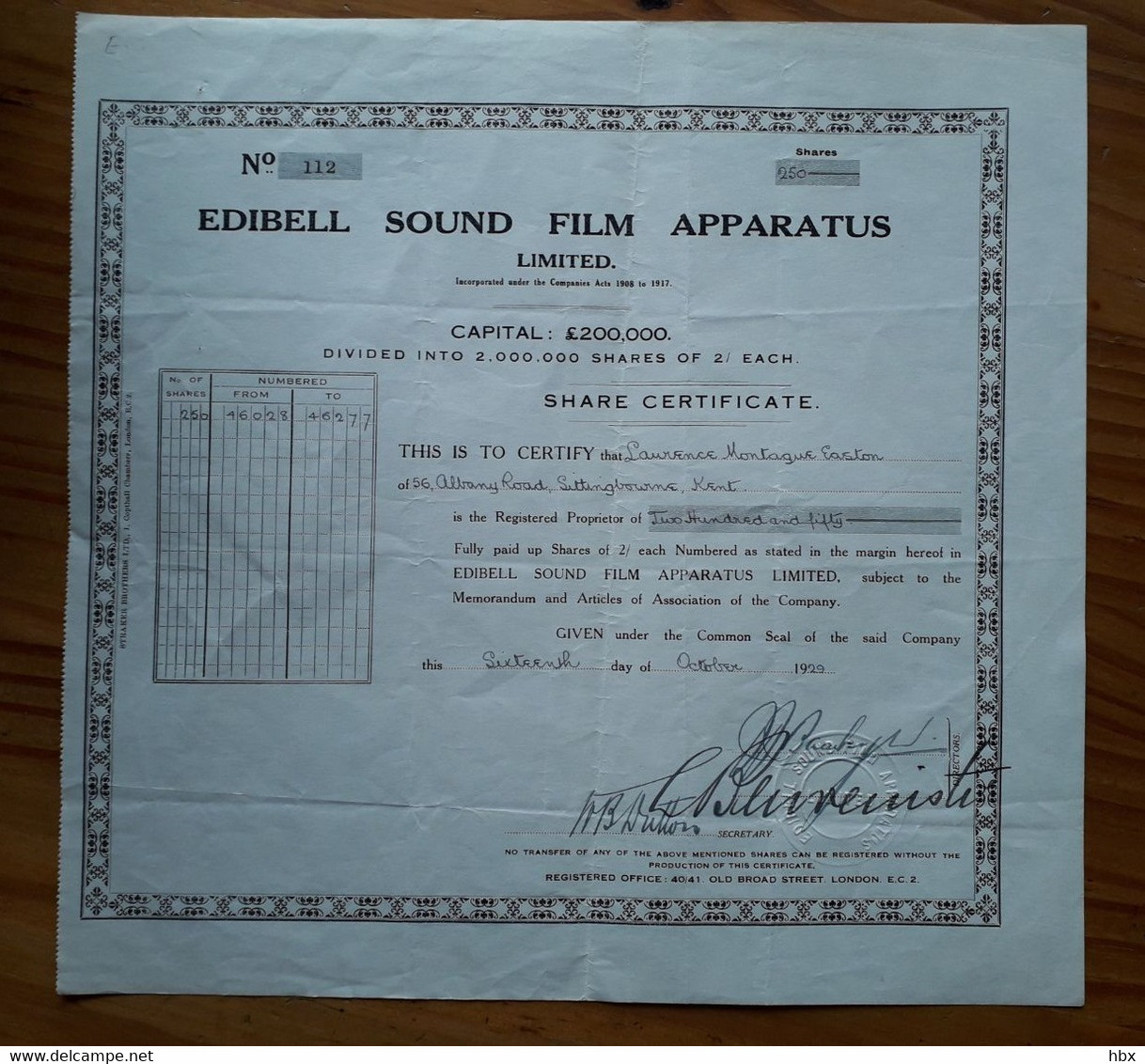 Edibell Sound Film Apparatus - 1929 - Kino & Theater