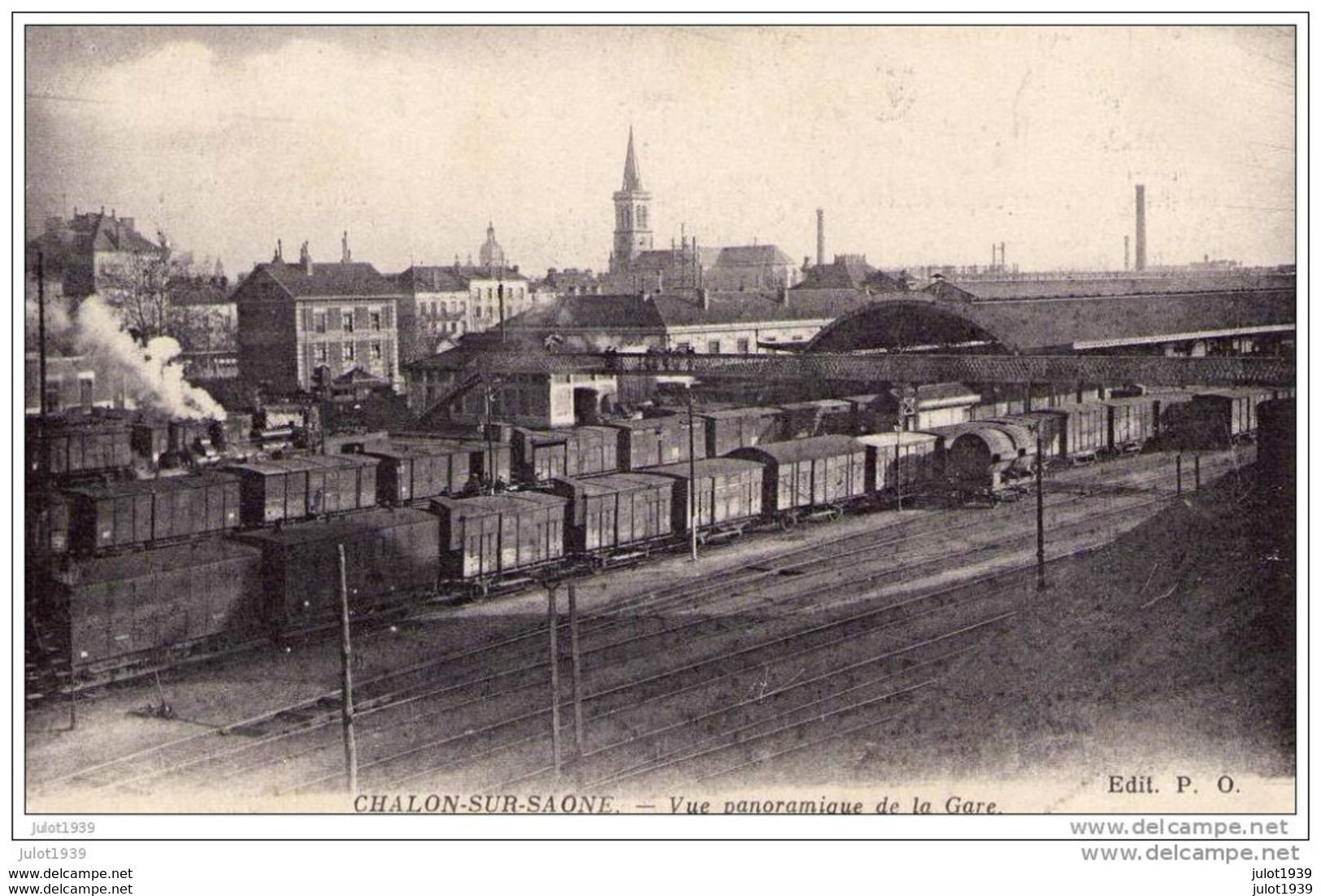 CHALON - SUR - SAONE ..-- GARE . 1915 Vers ??   MILITARIA . Voir Verso . - Chalon Sur Saone