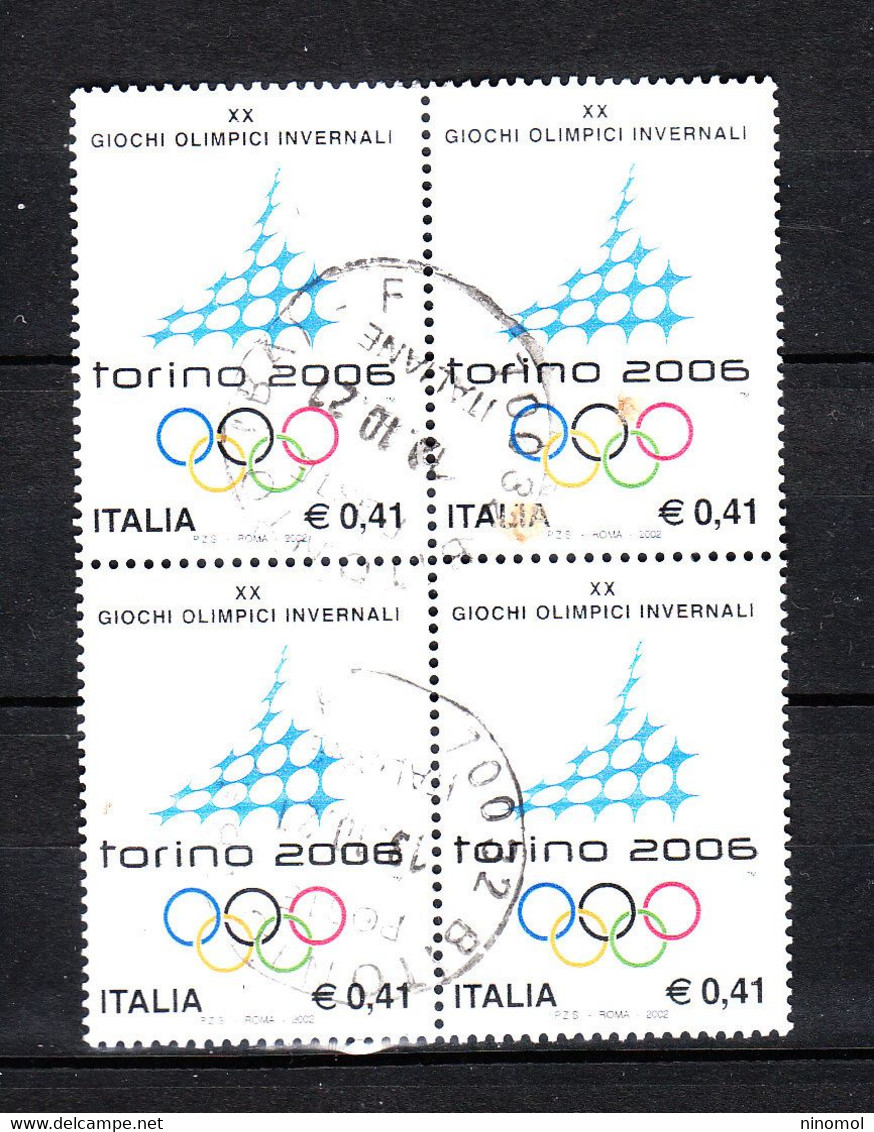 Italia  - 2002. Torino Sede Olimpica Invernale 2006. Turin 2006 Winter Olympic Venue. Block Of 4 - Winter 2006: Torino