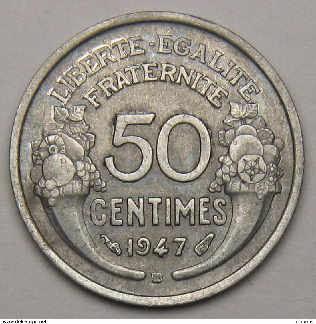 ASSEZ RARE ! 50 Centimes Morlon, Aluminium, 1947 B (Beaumont-le-Roger) - IV° République - 50 Centimes