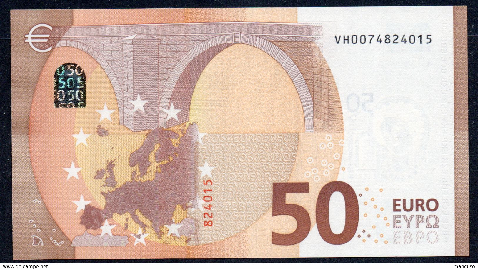 50 EURO SPAIN  VH V013   - DRAGHI   UNC - 50 Euro