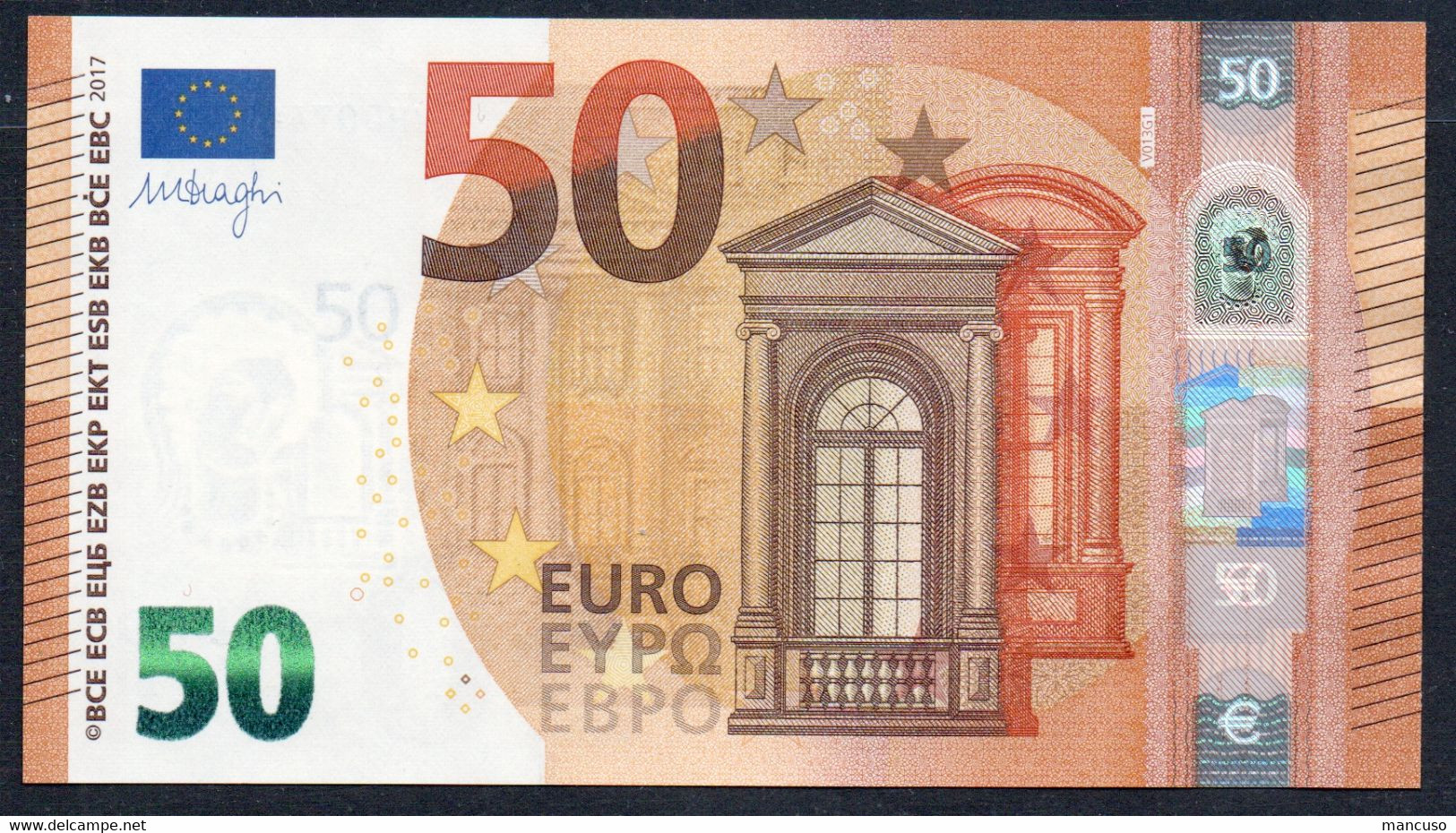 50 EURO SPAIN  VH V013   - DRAGHI   UNC - 50 Euro