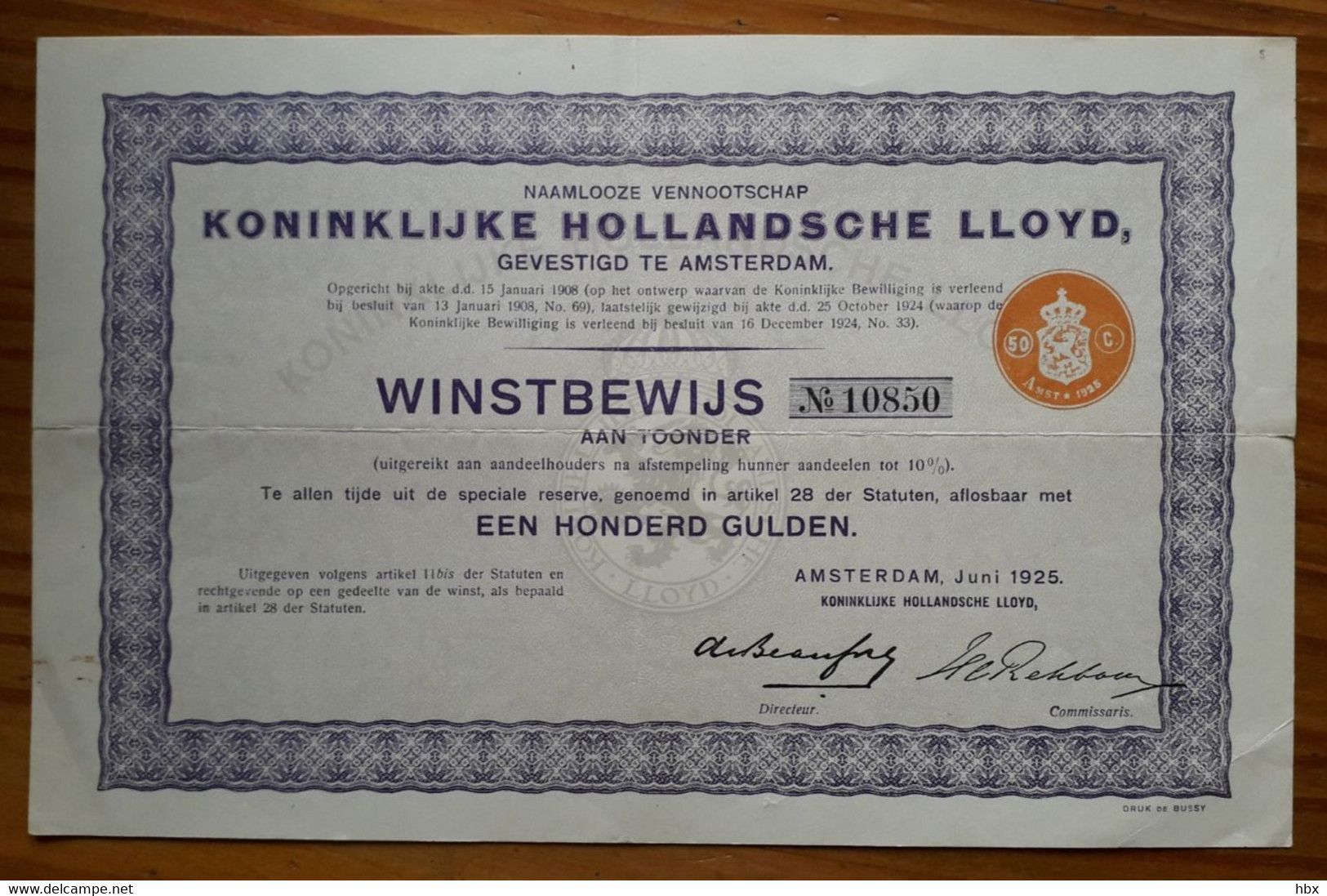 NV Koninklijke Hollandsche Lloyd - 1925/1932 - Navigation