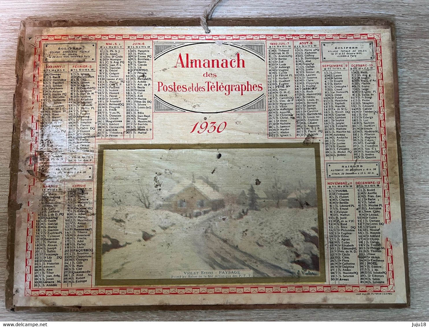 Almanach Poste Et Télégraphes De 1930 - Grand Format : 1921-40