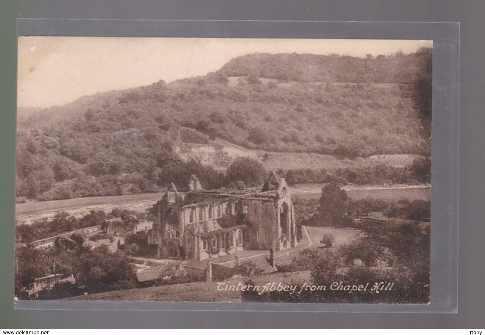 Cpa :    Postcard: Tintern Abbey From Chapel Hill   Posted ! - Monmouthshire