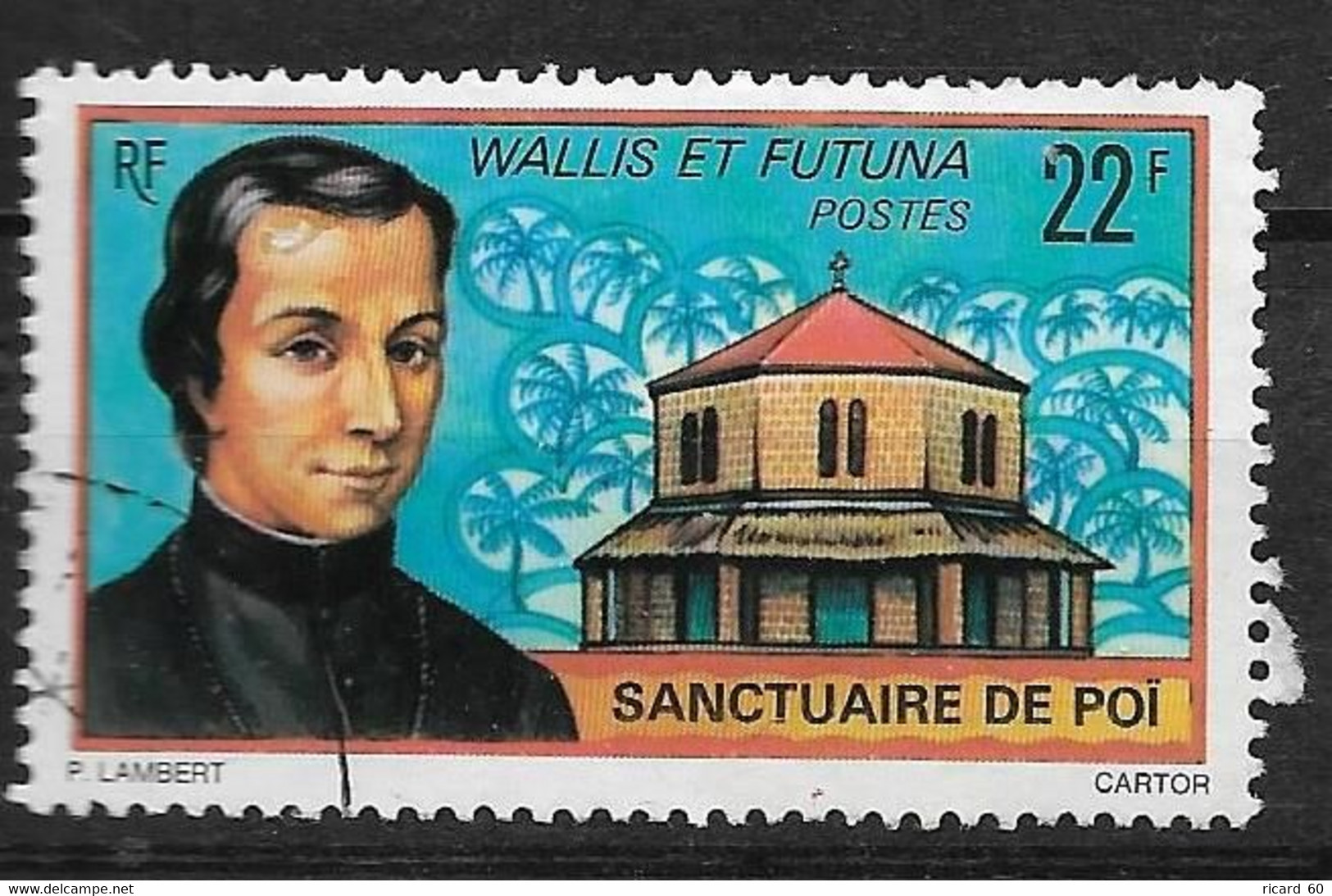 Timbres Oblitérés De Wallis Et Futuna, N°196 YT, Révérend Père Chanel, Sanctuaire De Poï - Usados