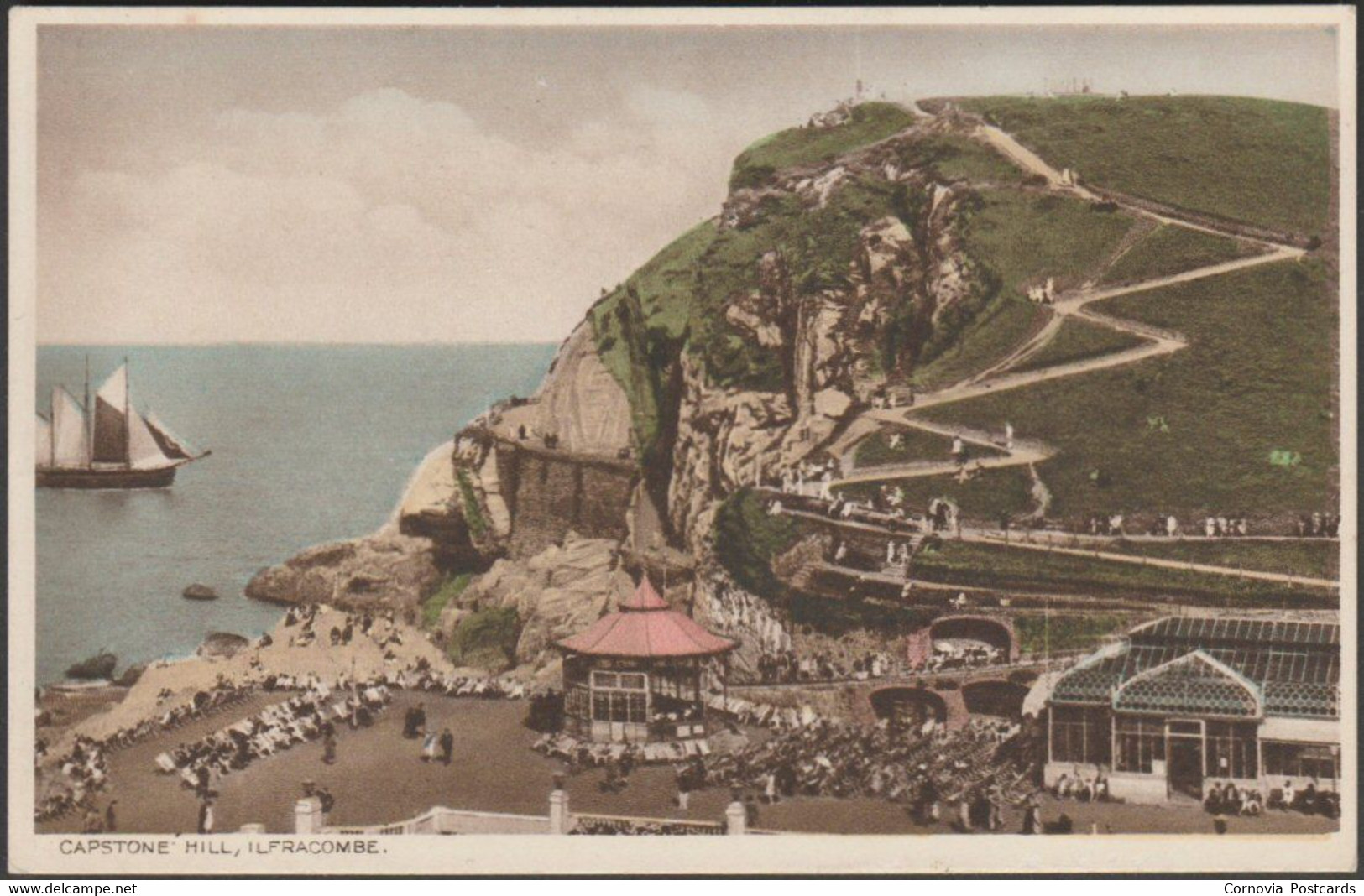 Capstone Hill, Ilfracombe, Devon, C.1940s - Emil Pinkau Postcard - Ilfracombe