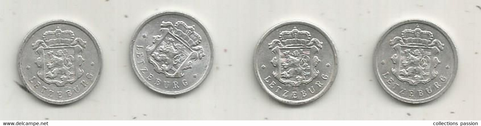 Monnaie , LUXEMBOURG, 25 Centimes , 1954 , 1967, 1968, 1970, LOT DE 4 MONNAIES - Luxemburg