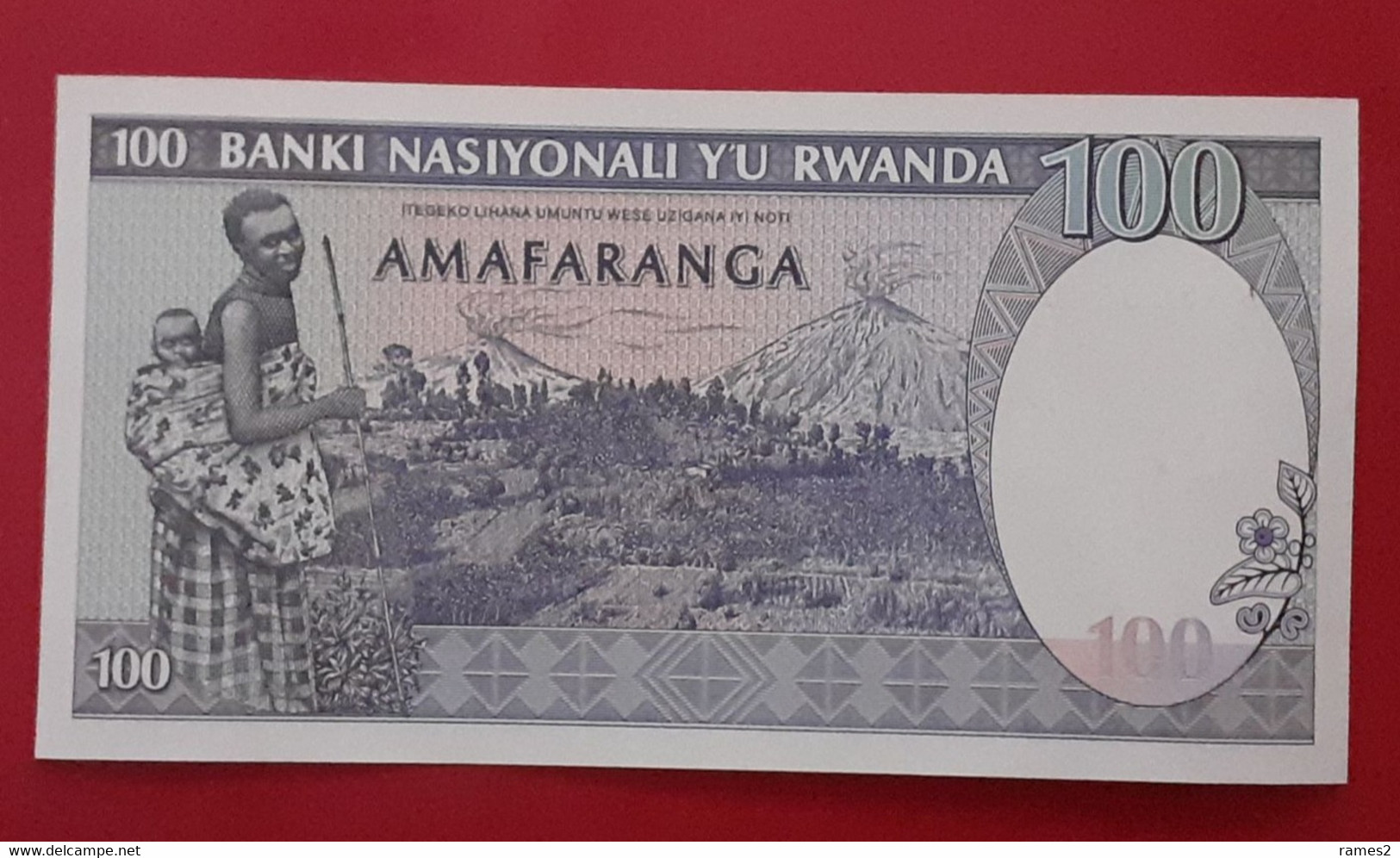 Ruanda Rwanda 100 Francs 1989 Pick 19 SC UNC - Ruanda