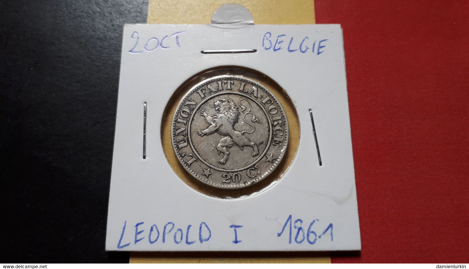 BELGIQUE LEOPOLD PREMIER TRES BELLE 20 CENTIMES 1861 - 20 Centimes