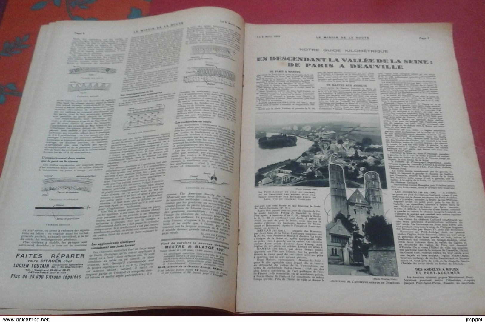 Miroir De La Route N°165 Avril 1931 Meeting Tunis  Achille Varzi Bugatti Paris Deauville Jumièges Pont Audemer Rouen - 1900 - 1949