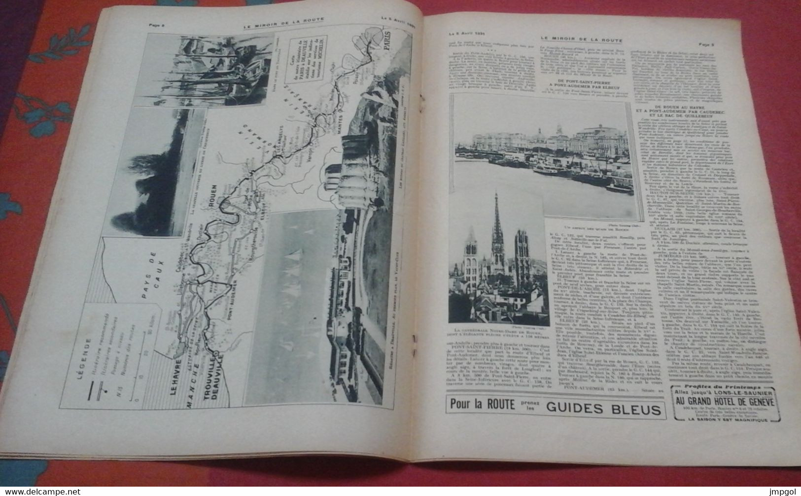 Miroir De La Route N°165 Avril 1931 Meeting Tunis  Achille Varzi Bugatti Paris Deauville Jumièges Pont Audemer Rouen - 1900 - 1949