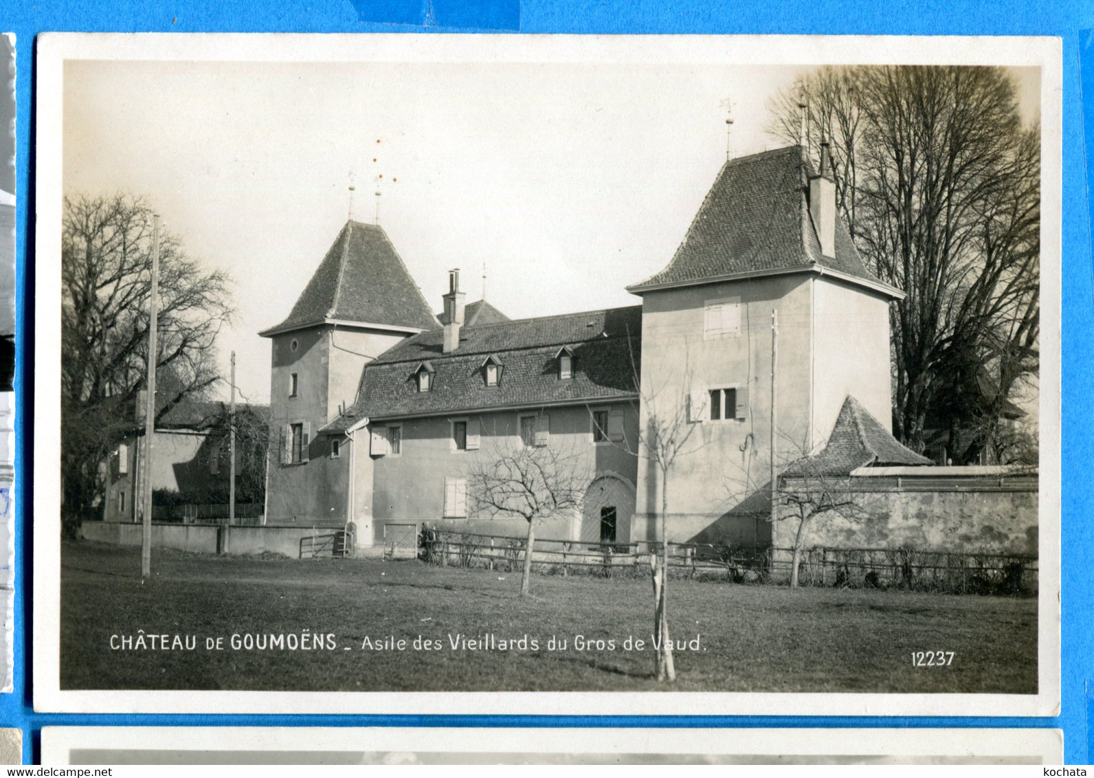 OV1307, Château De Goumoëns Près D'Echallens, Asile De Vieillards Du Gros De Vaud, 12237,Perrochet Matile, Non Circulée - Goumoëns