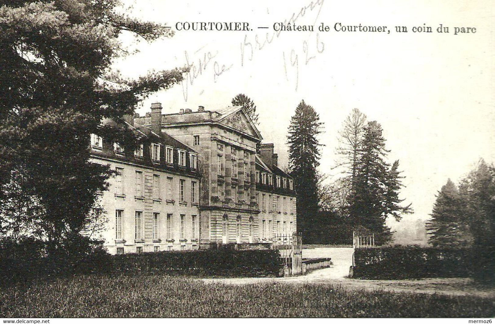 Courtomer Château De Courtomer Un Coin Du Parc 1926 - Courtomer