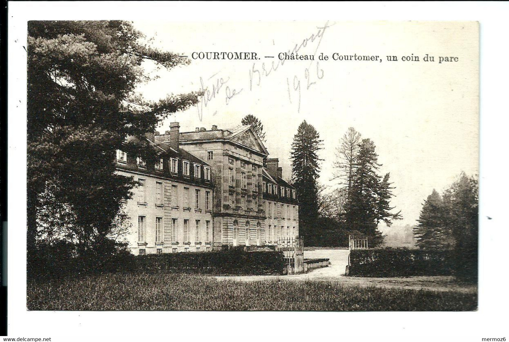 Courtomer Château De Courtomer Un Coin Du Parc 1926 - Courtomer