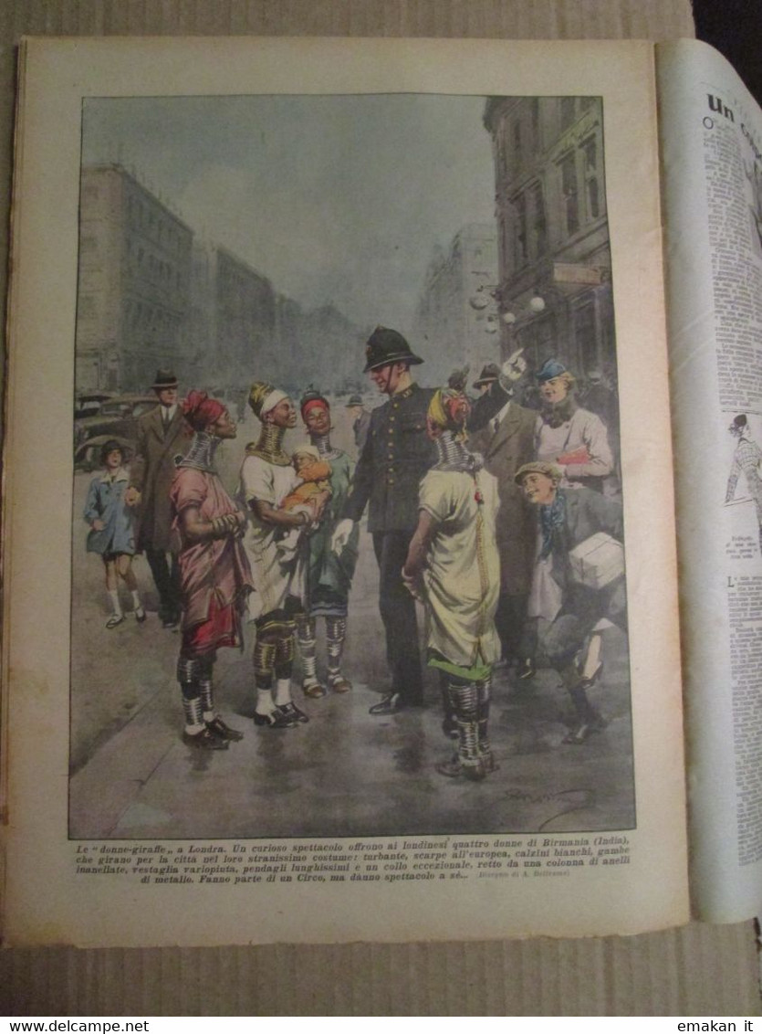 # DOMENICA DEL CORRIERE N 17 /1937 EROISMO IN SPAGNA / ALPINI PUSTERIA / AUGUSTO / DONNE GIRAFFA A LONDRA - First Editions