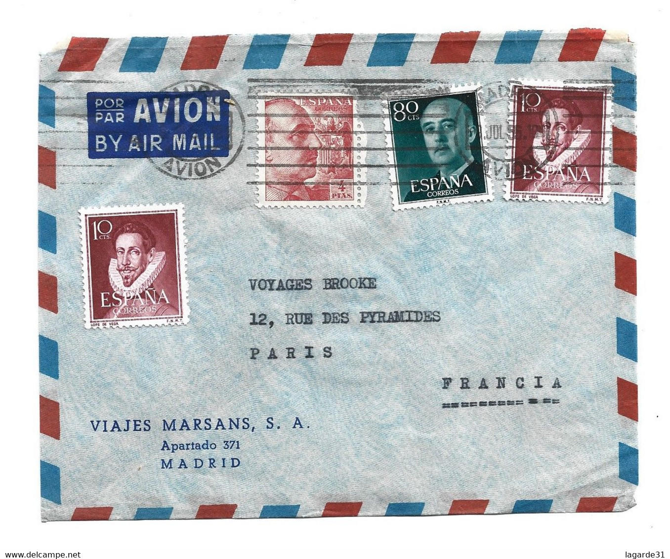 Espagne 1955 Viajes Marsans Madrid - Andere & Zonder Classificatie