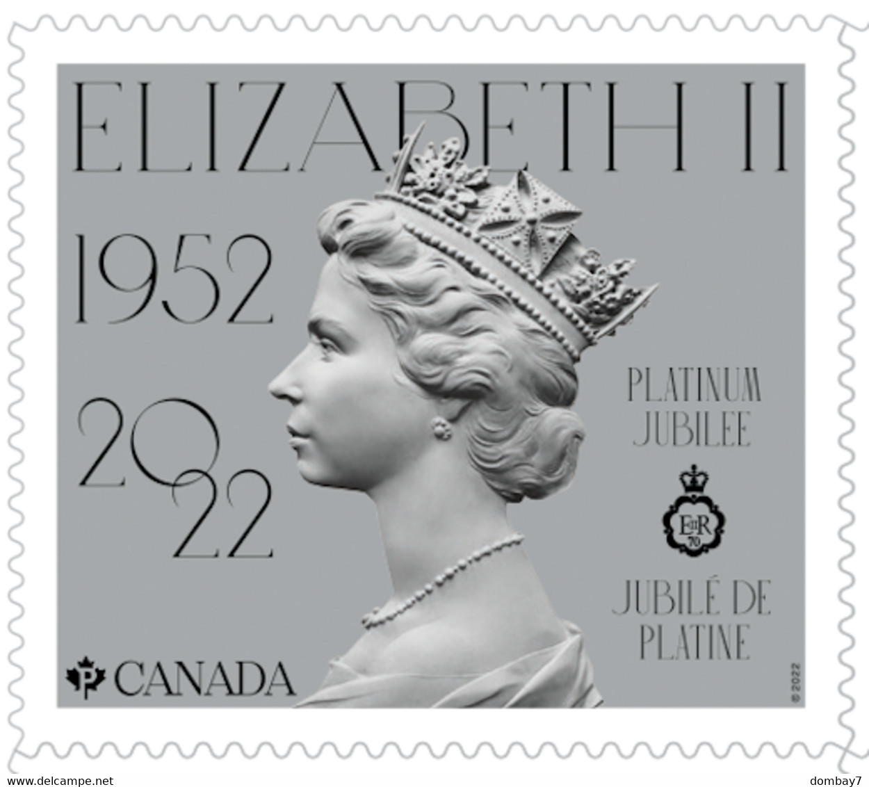 Qc. QUEEN ELIZABETH II PLATINUM JUBILEE = Page Of 4 From Booklet MNH Canada 2022 - Ongebruikt