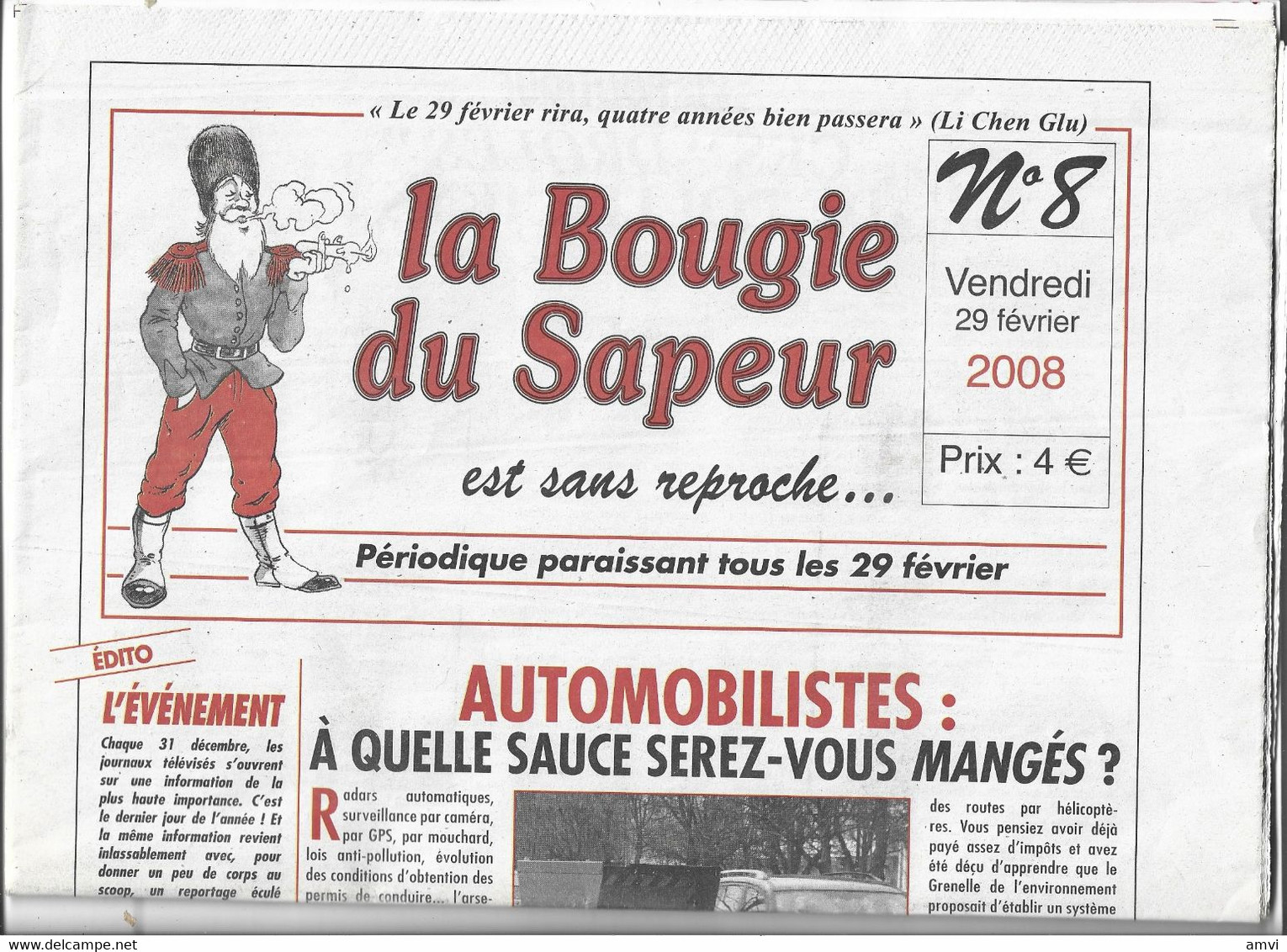 22 - Cag La Bougie Du Sapeur Est Sans Reproche N°8 Du 29 Février 2008 - Humour