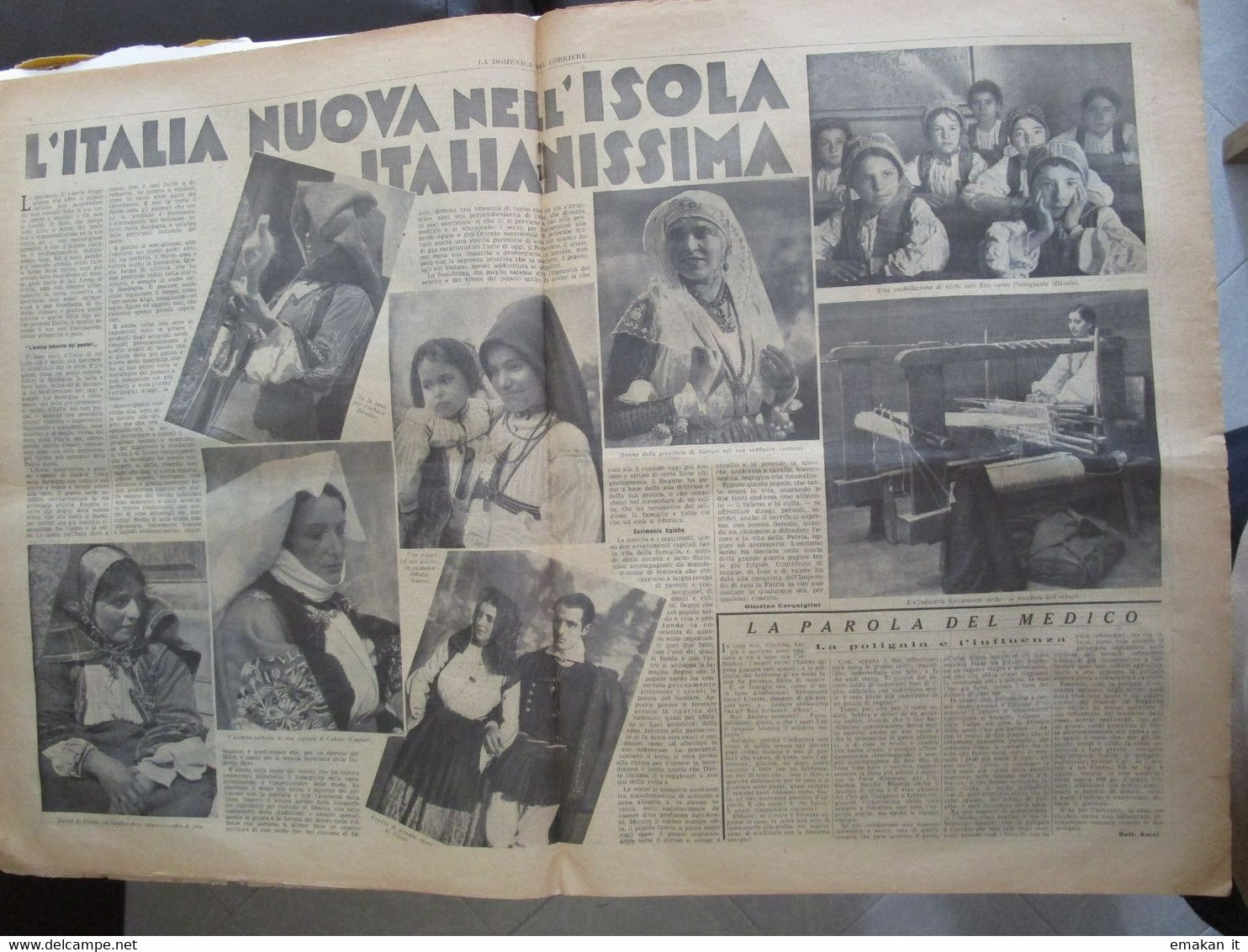 # DOMENICA DEL CORRIERE N 2 /1937 A.O. ADDIS ABEBA IN FESTA / CONTADINE SARDE / VECCHIA SCOZIA - First Editions