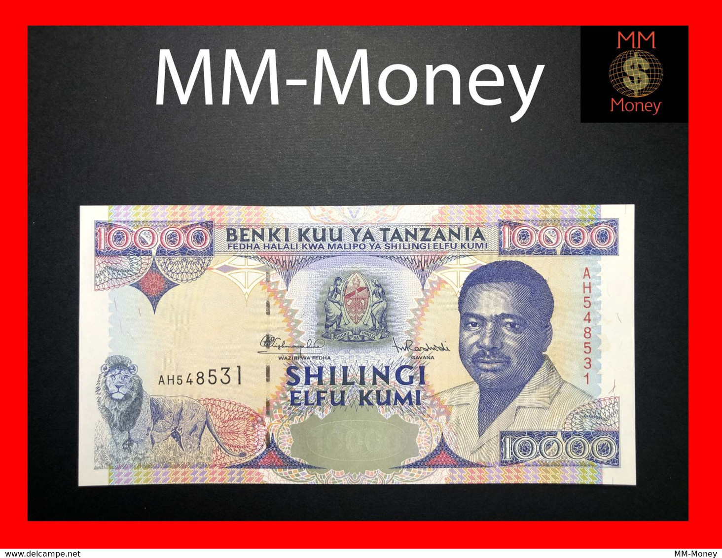 TANZANIA 10.000 10000 Shilingi  1995  P. 29    "scarce"    UNC - Tanzania