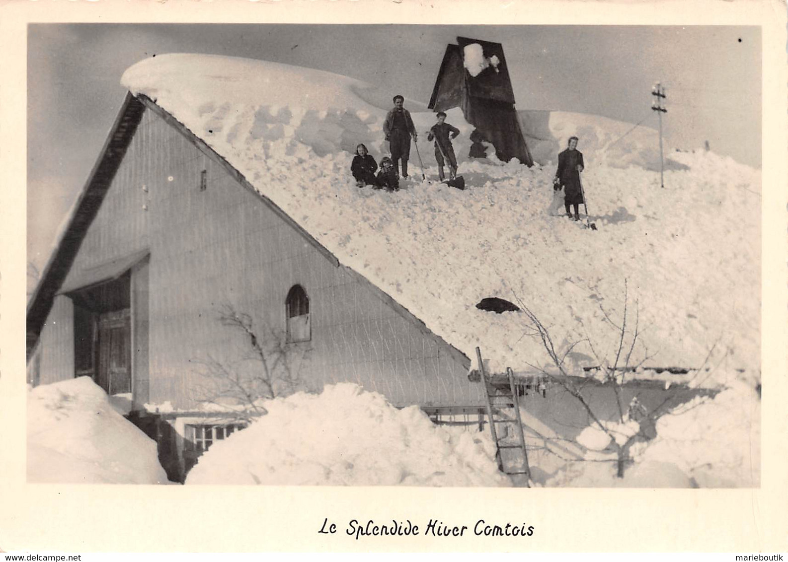 Le Plendide Hivers Comtois - Le Déneigement D'un Toit - Other & Unclassified