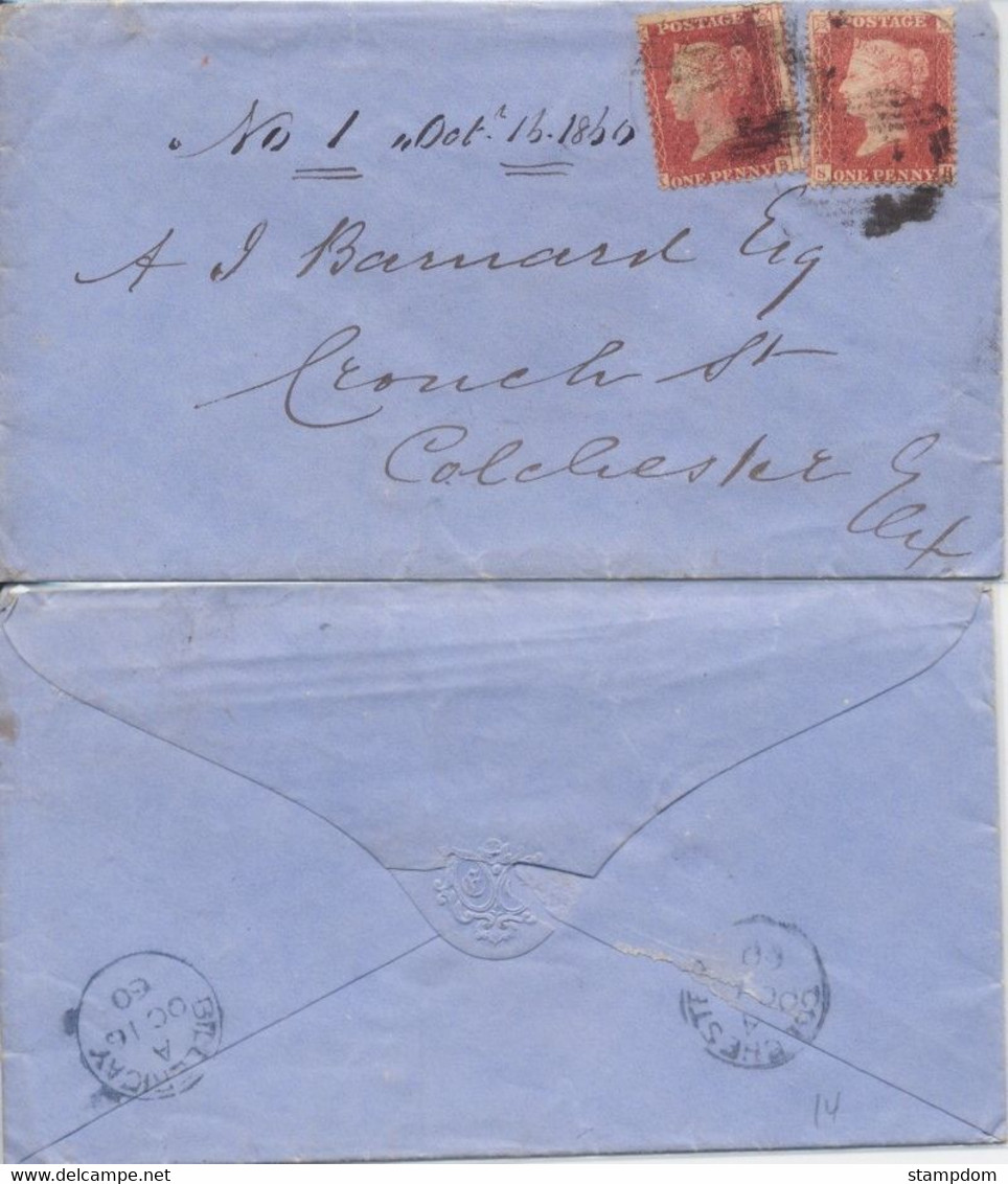 GB 2d (2X1d) Domestic COVER @D1128 - Lettres & Documents