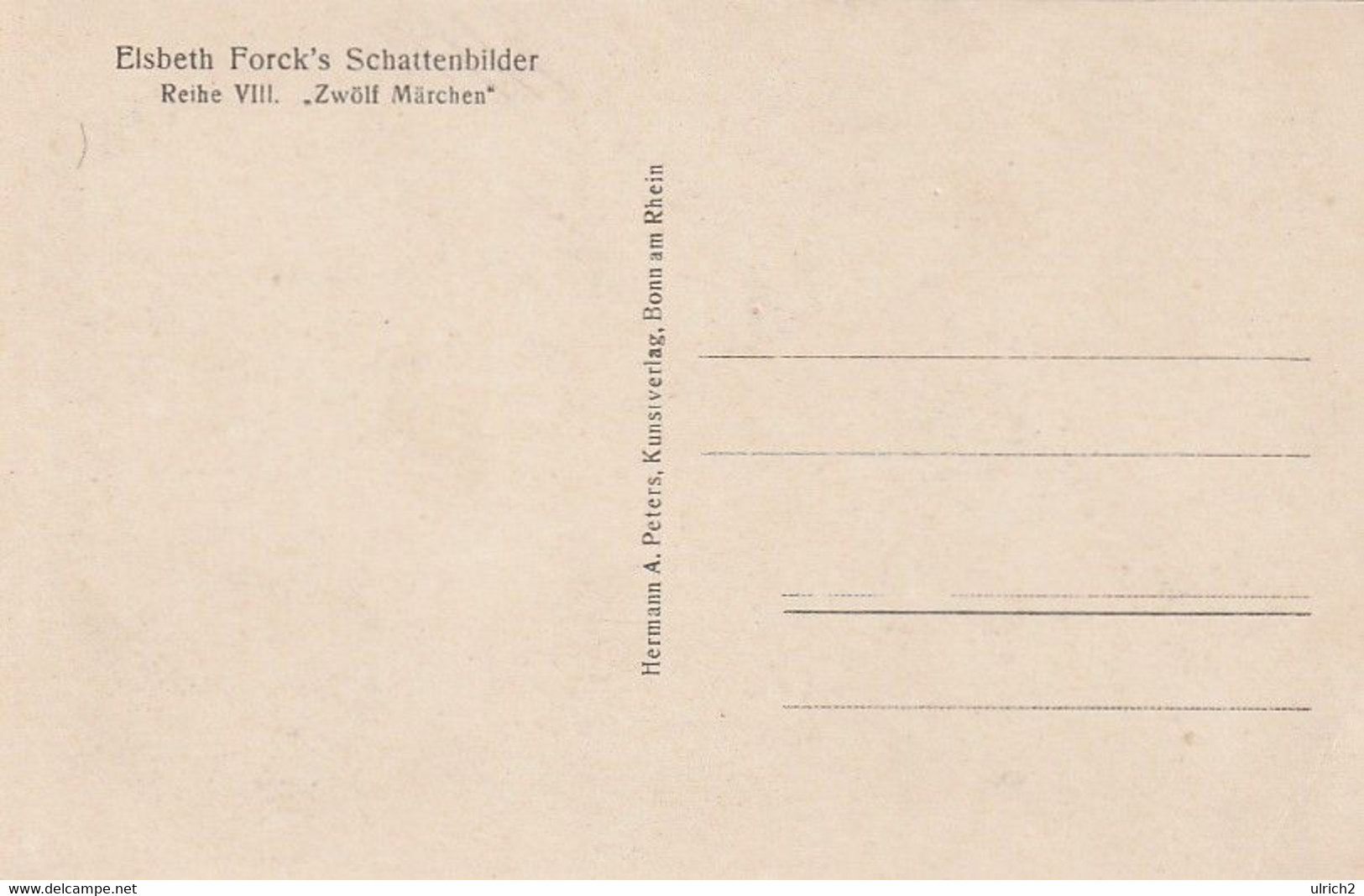 AK Hans Im Glück - Scherenschnitt Elsbeth Forck 1920 (59513) - Fiabe, Racconti Popolari & Leggende