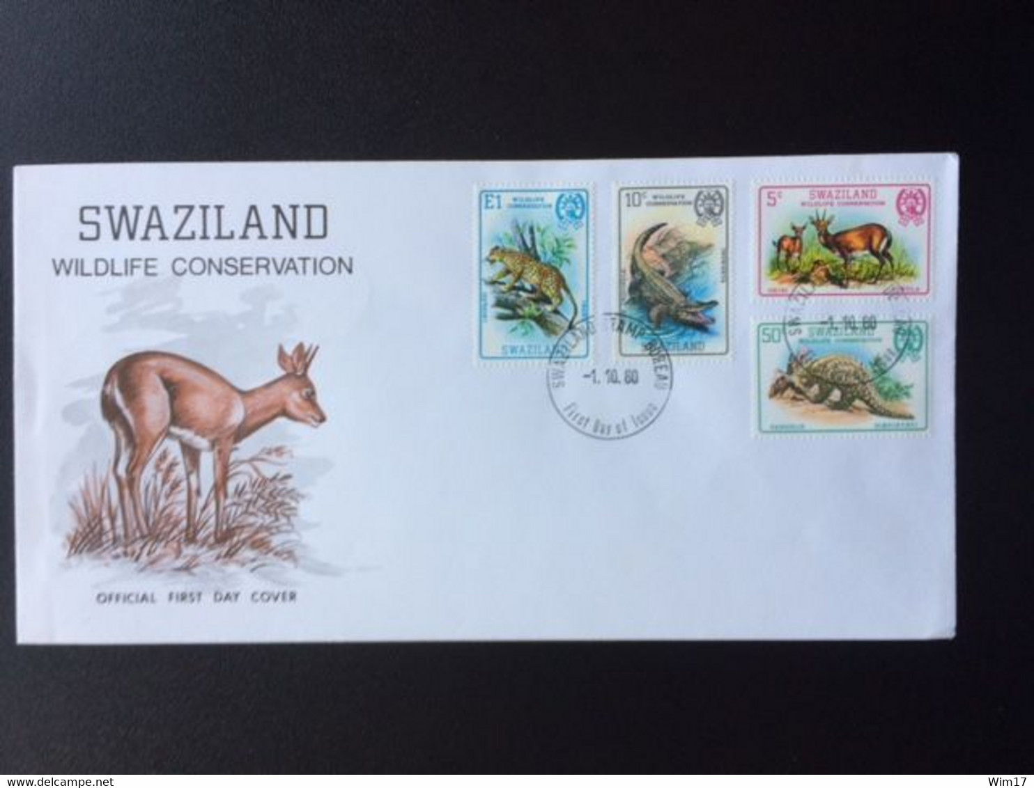 SWAZILAND 1980 FDC WILDLIFE CONSERVATION - Swaziland (1968-...)
