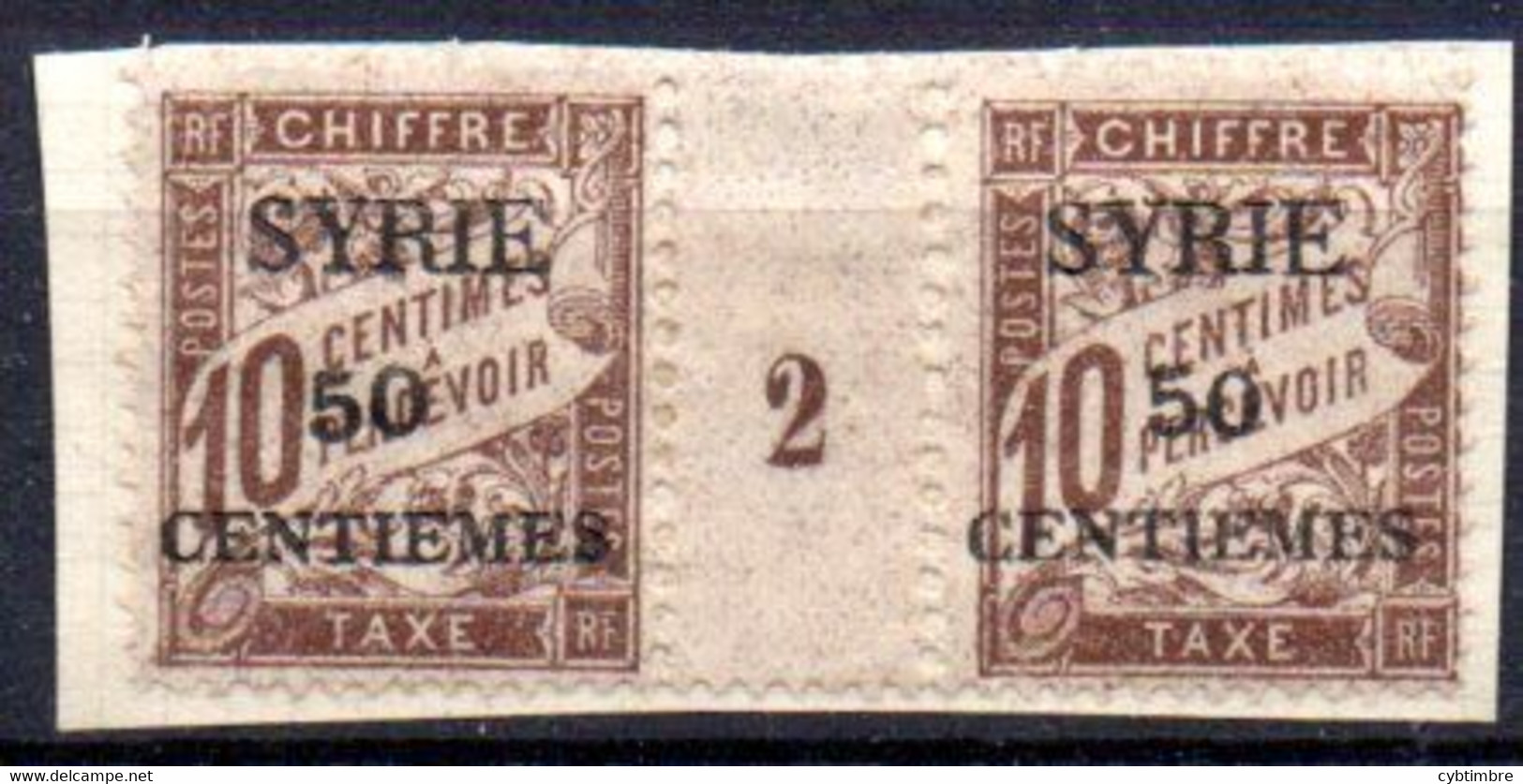 Syrie: Yvert Taxen° 22; Millesime 2; Collé Sur Support - Postage Due