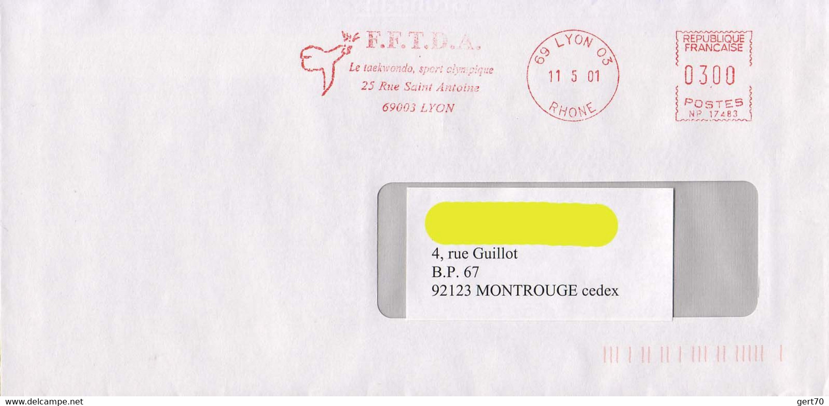 France 2001, Fédération Française De Taekwondo Et D.A. / Taekwondo Association / Red Meter - Sin Clasificación