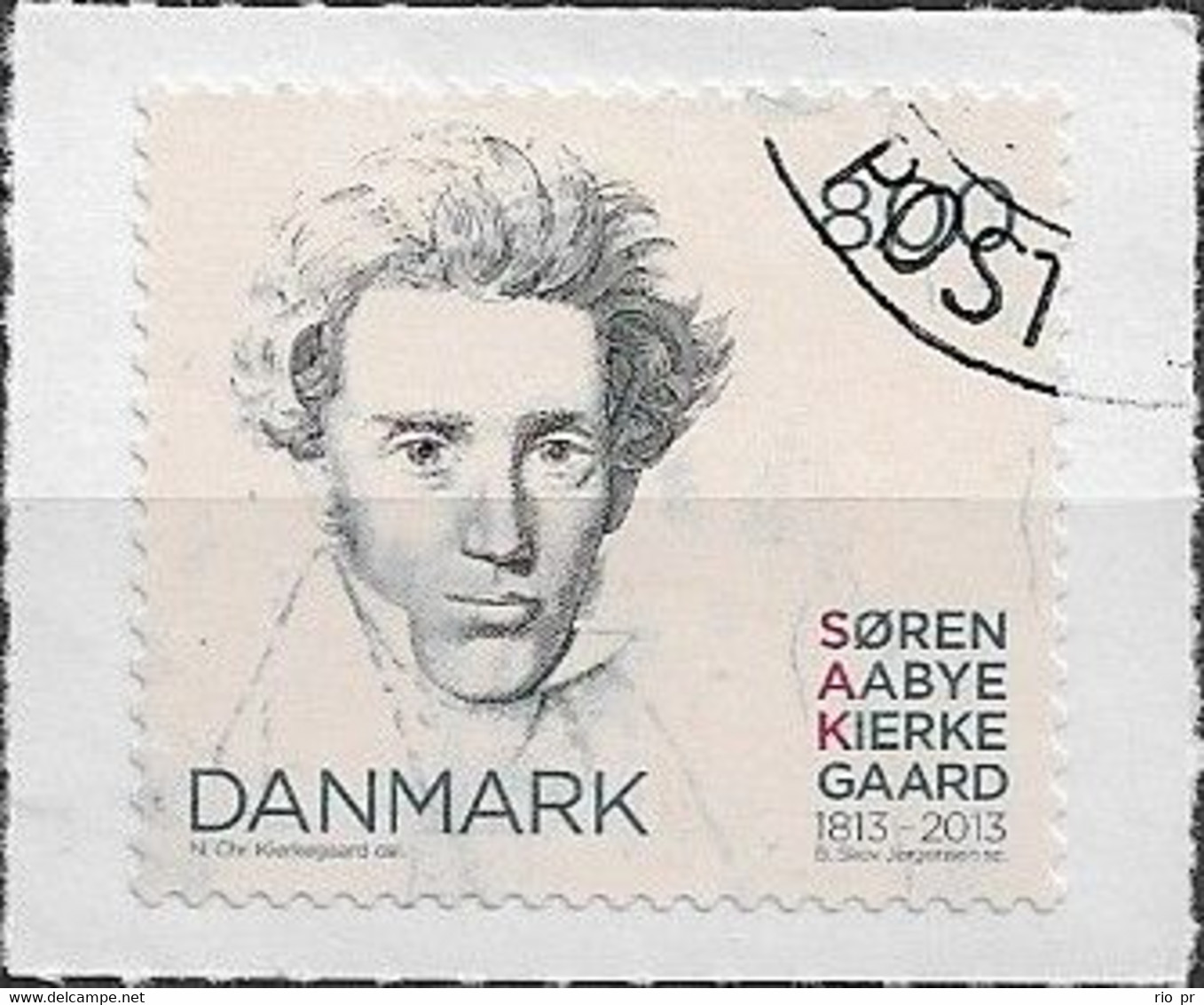 DENMARK - BIRTH BICENTENARY OF SOREN KIERKEGAARD (1813-1855), DANISH PHILOSOPHER (SELF-ADHESIVE) 2013 - CANCELLED - Other & Unclassified