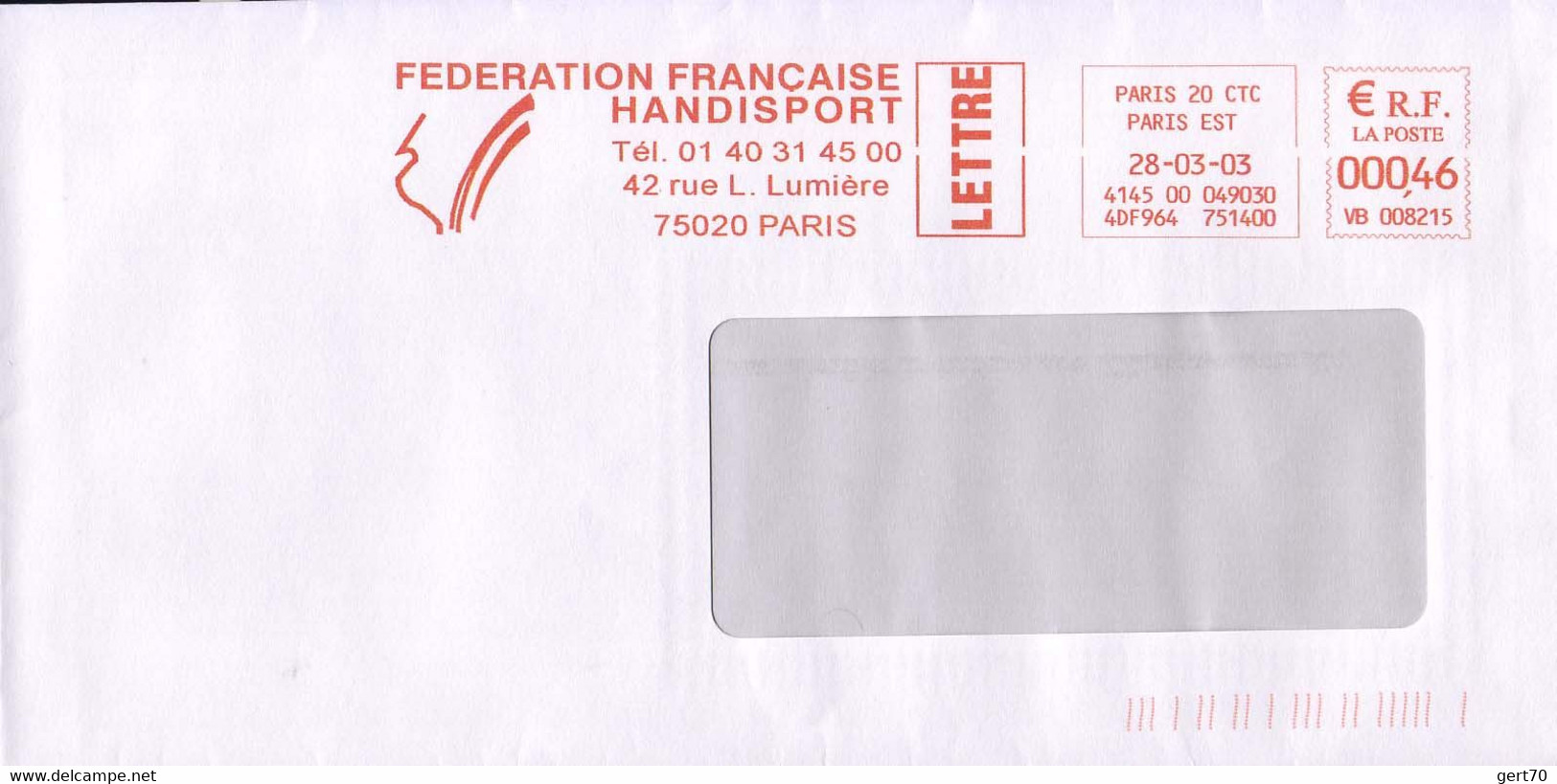 France 2003, Fédération Française Handisport / Sports For The Disabled Association / Red Meter - Handisport