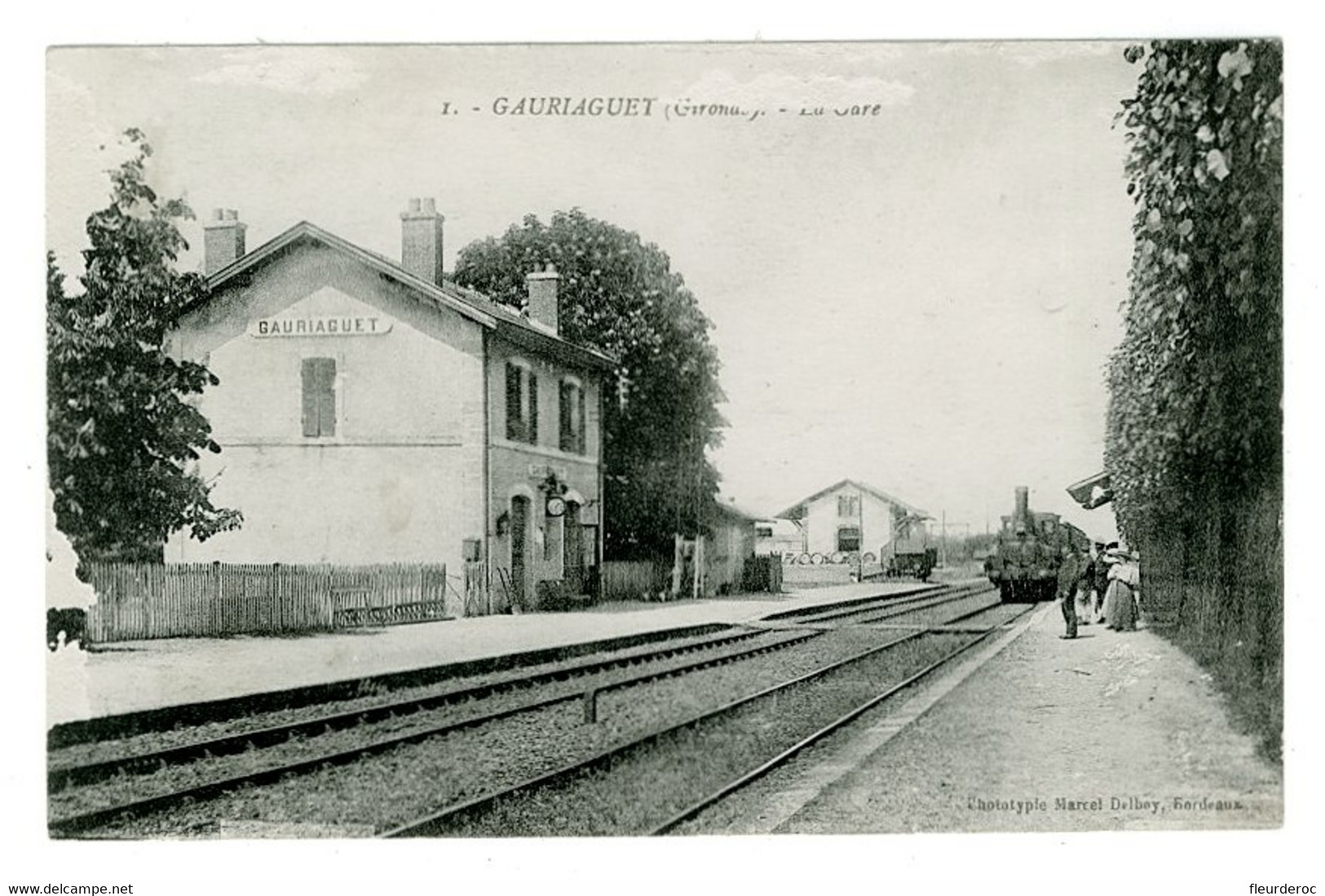 33 - T50274CPA - GAURIAGUET - La Gare - Assez Bon état - GIRONDE - Other & Unclassified