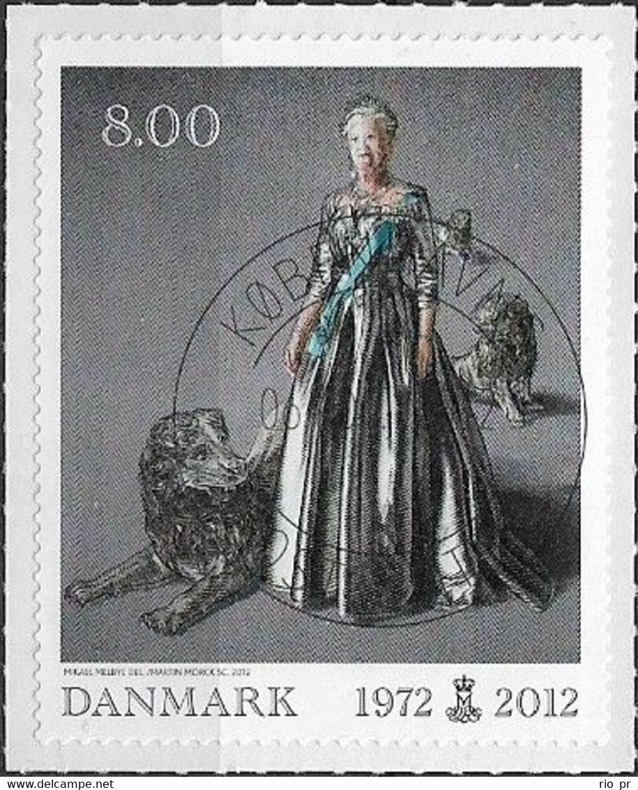 DENMARK - 40th ANNIVERSARY OF THE REIGN OF QUEEN MARGRETHE II (SELF-ADHESIVE) 2012 - CANCELLED - Otros & Sin Clasificación