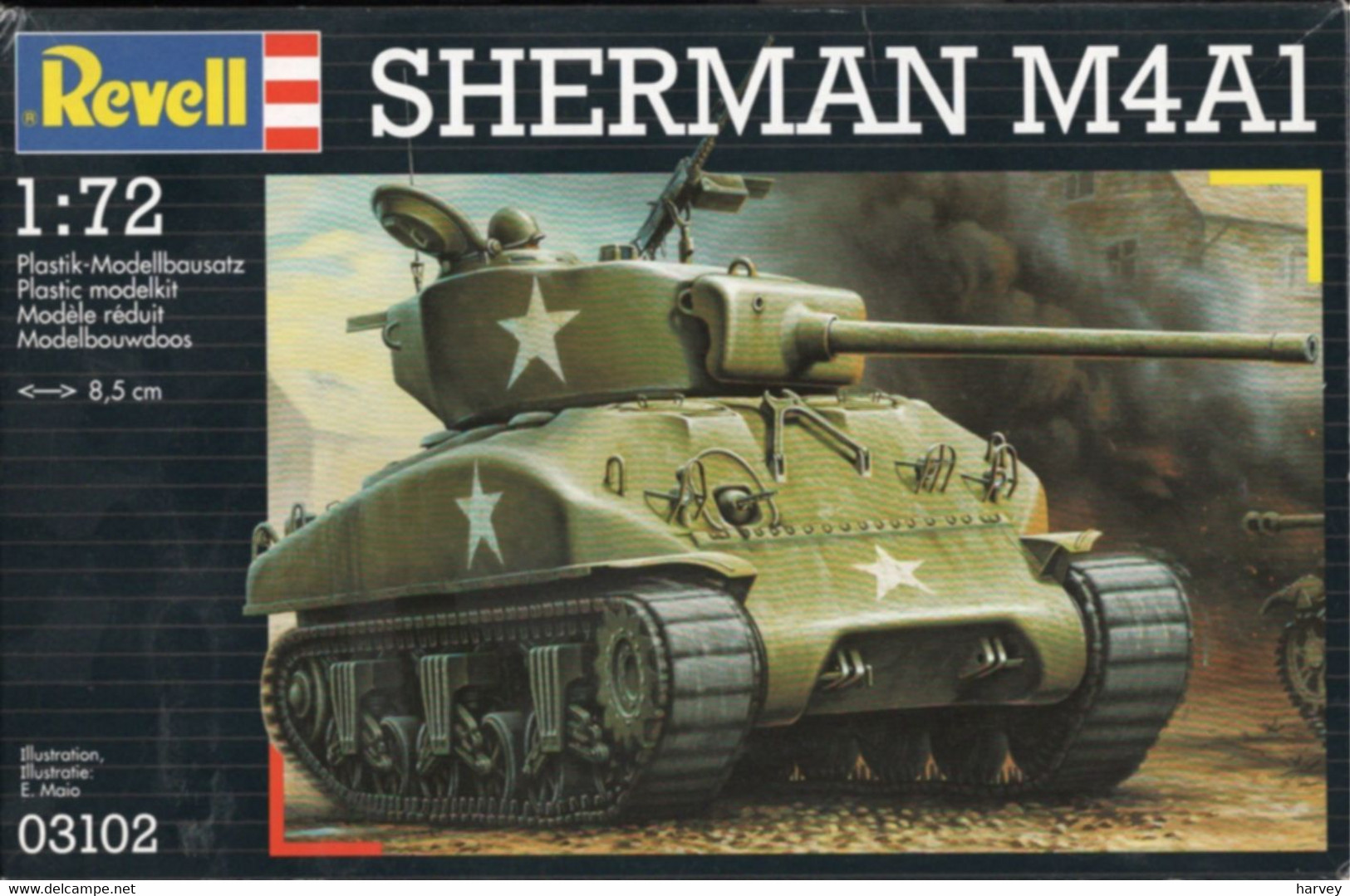 Revell 03102 Sherman M4A1 (76mm) 1/72e - Veicoli Militari