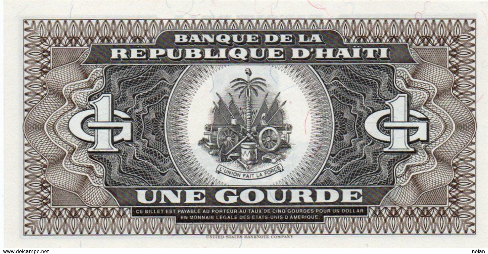 HAITI 1 GOURDE 1989   P-253a1  UNC - Haiti