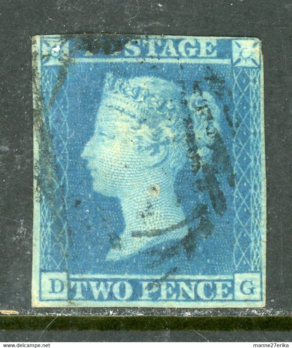 -1841-Great Britain, 2 Penny Blue, -Used - Oblitérés