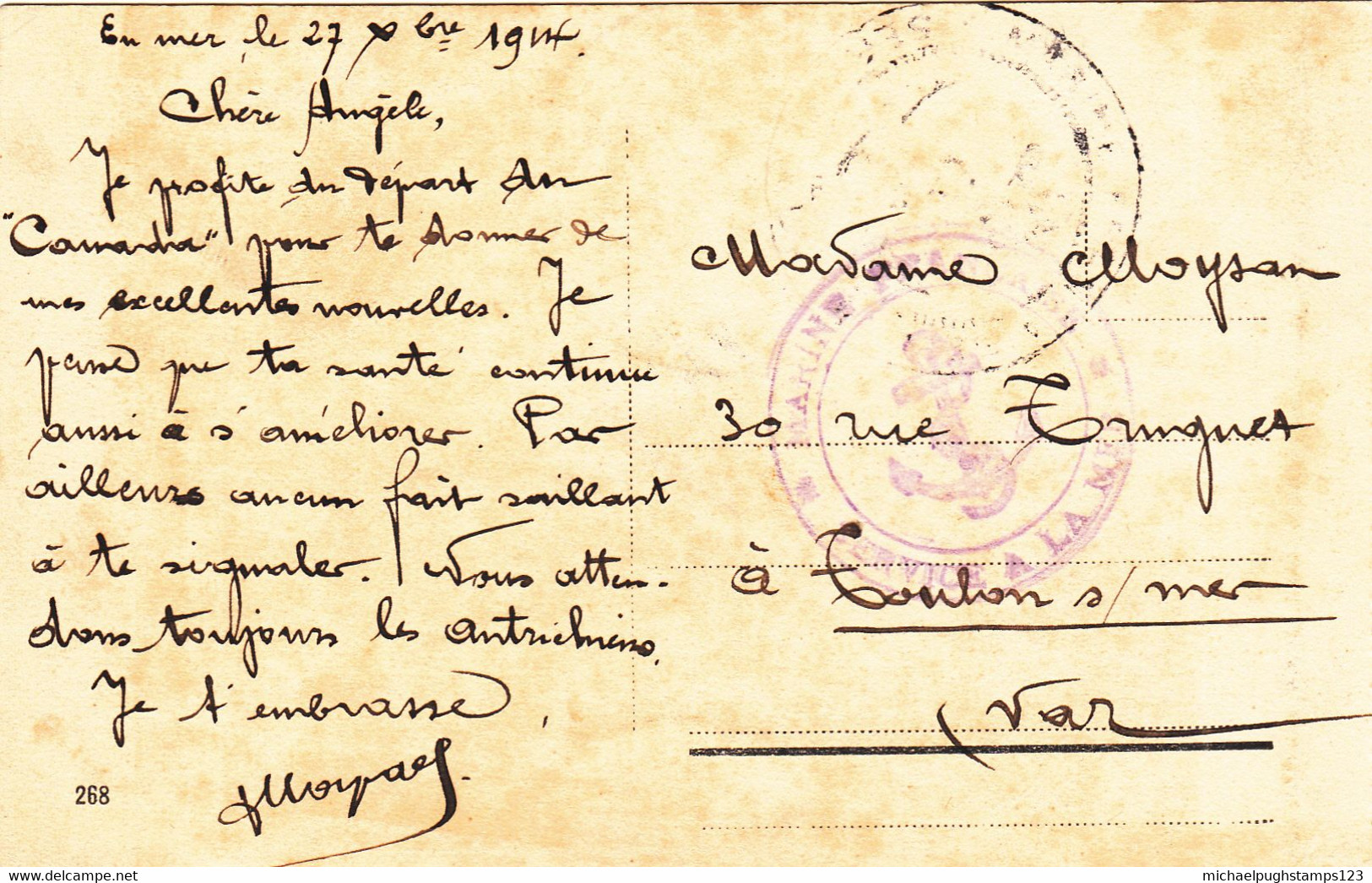 Malta / Postcards / France Military Navy Mail - Malta