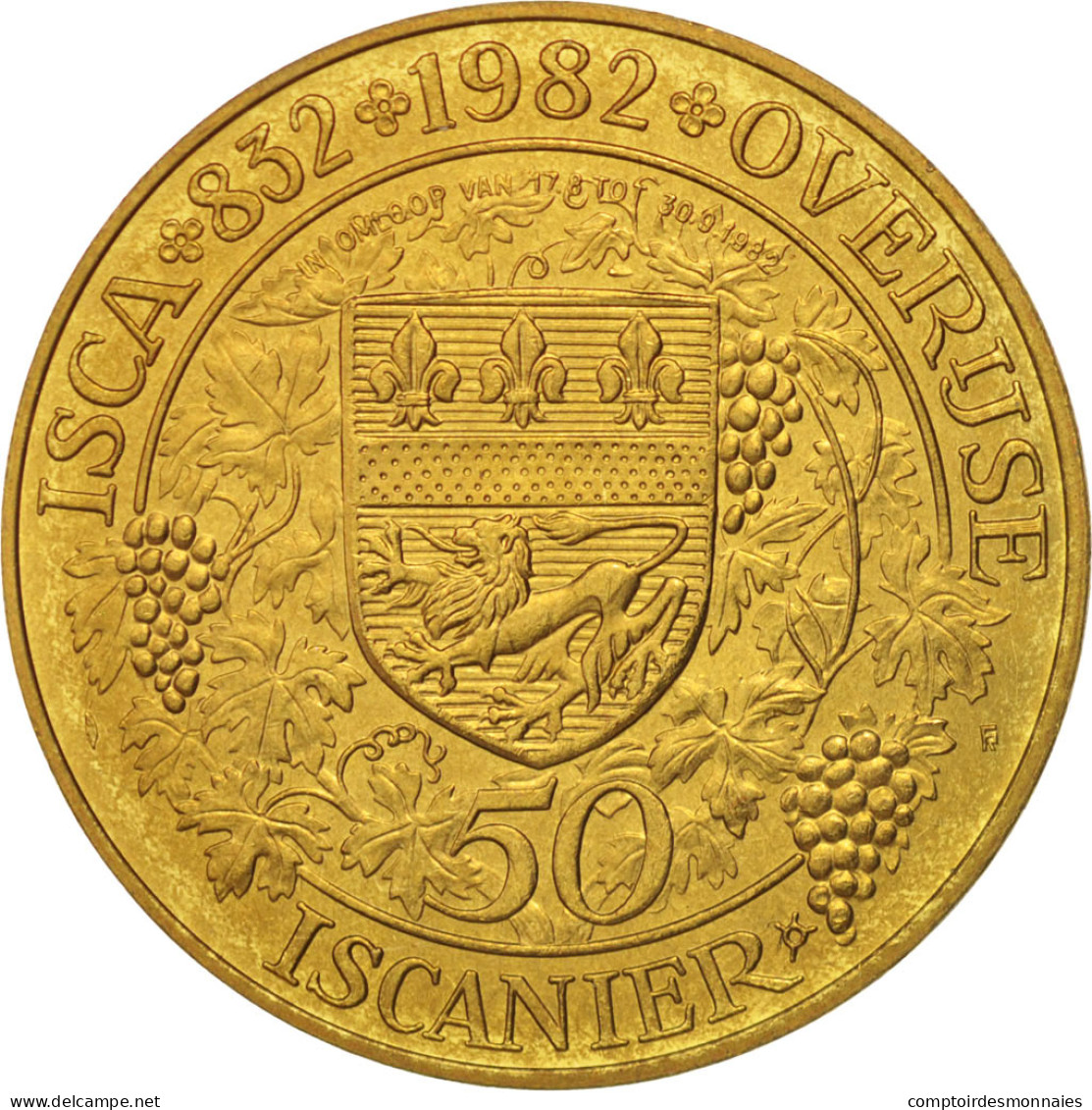 Belgique, Jeton, Jeton Touristique, Isca, 50 Iscanier, 1982, SPL, Nickel-brass - Autres & Non Classés