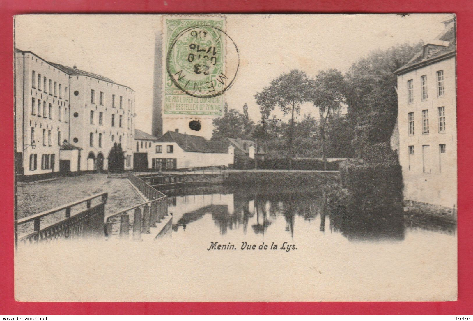 Menen / Menin -  Vue De La Lys / Uitzicht Op De Leie - 1906 ( Verso Zien ) - Menen