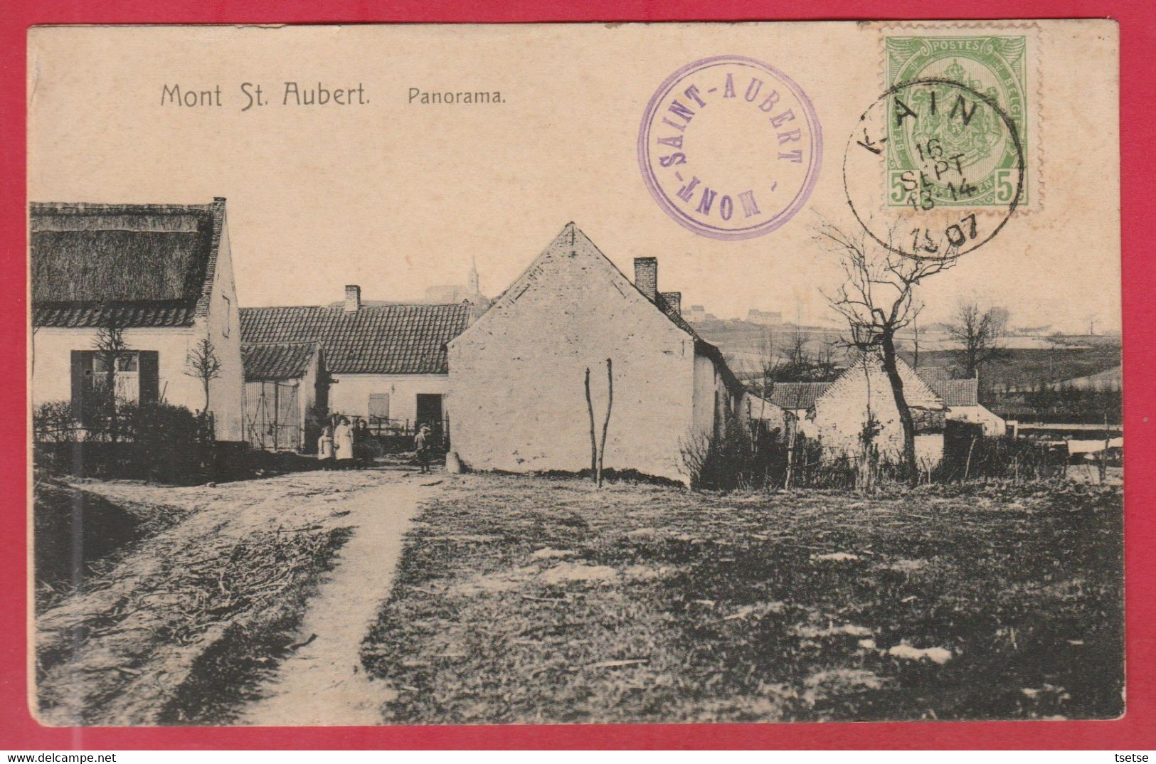 Mont St. Aubert - Panorama ... Groupe De Maisonettes , Joli Cachet - 1907  ( Voir Verso ) - Doornik