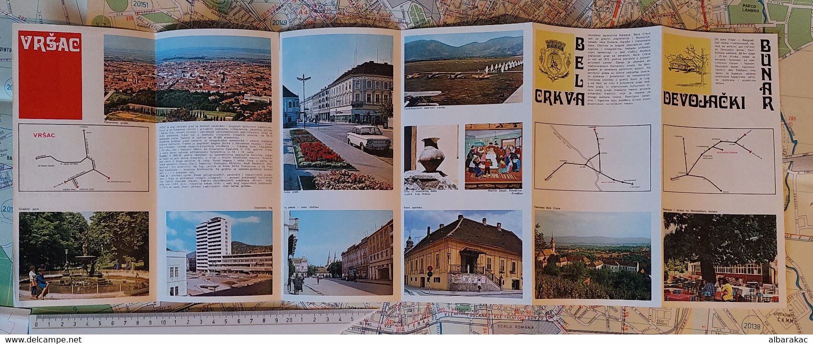 Vrsac Banat Bela Crkva , Grappe Vine , Advertising Broshure Mapa Yugoslavia - Toeristische Brochures