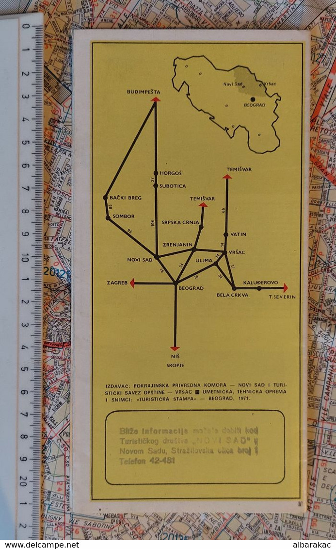 Vrsac Banat Bela Crkva , Grappe Vine , Advertising Broshure Mapa Yugoslavia - Toeristische Brochures