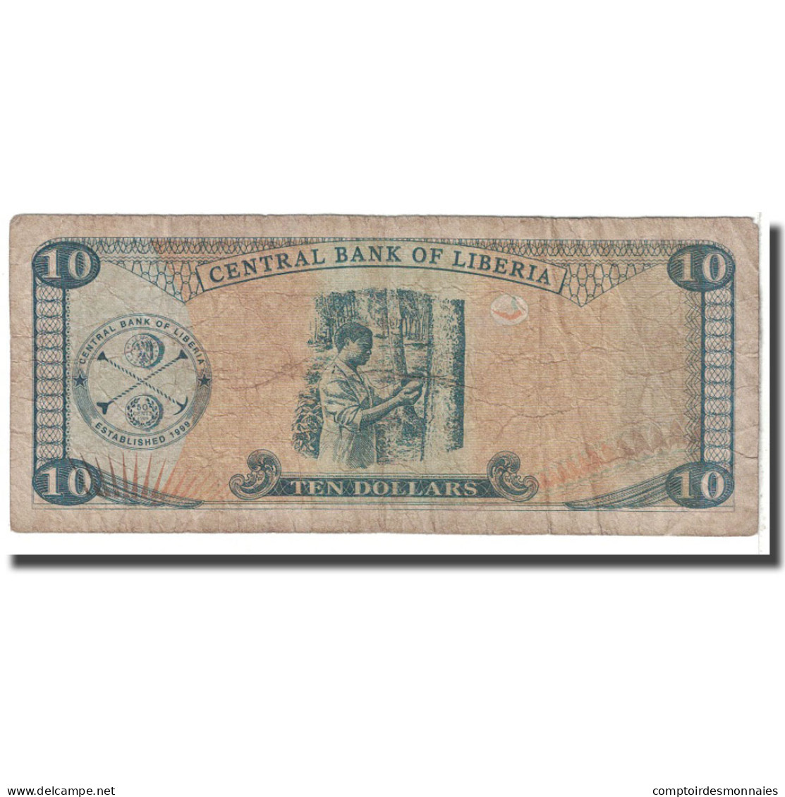 Billet, Liberia, 10 Dollars, 2009, KM:27e, B - Liberia